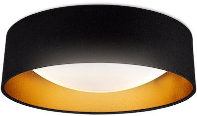 LED Deckenleuchte »BK_SD1451 LED Deckenlampe, Ø40cm, Stoffschirm Schwarz-Gold, 18W«, 1...