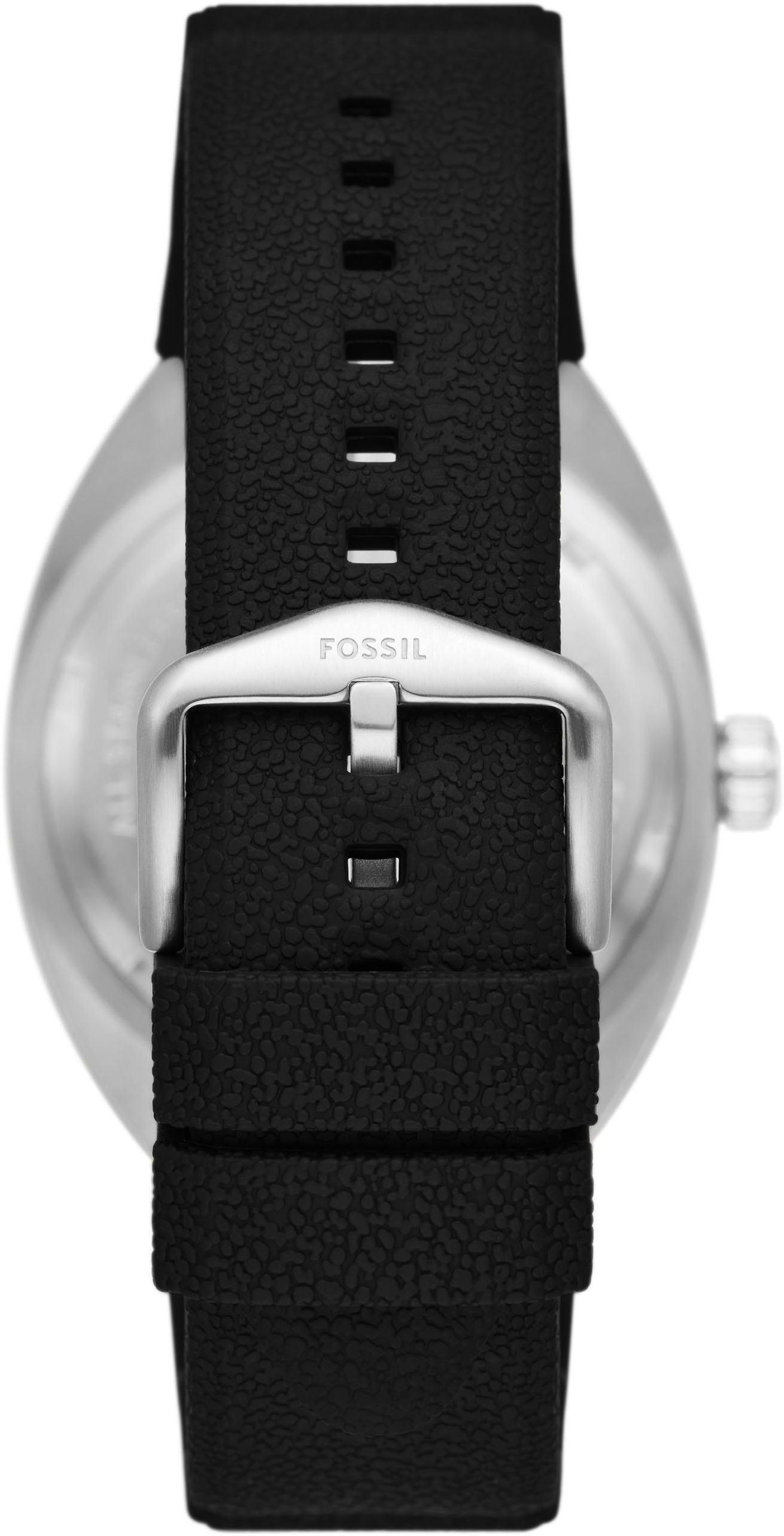 Fossil Quarzuhr »BREAKER«, Armbanduhr, Herrenuhr, Damenuhr, Datum, Silikonarmband