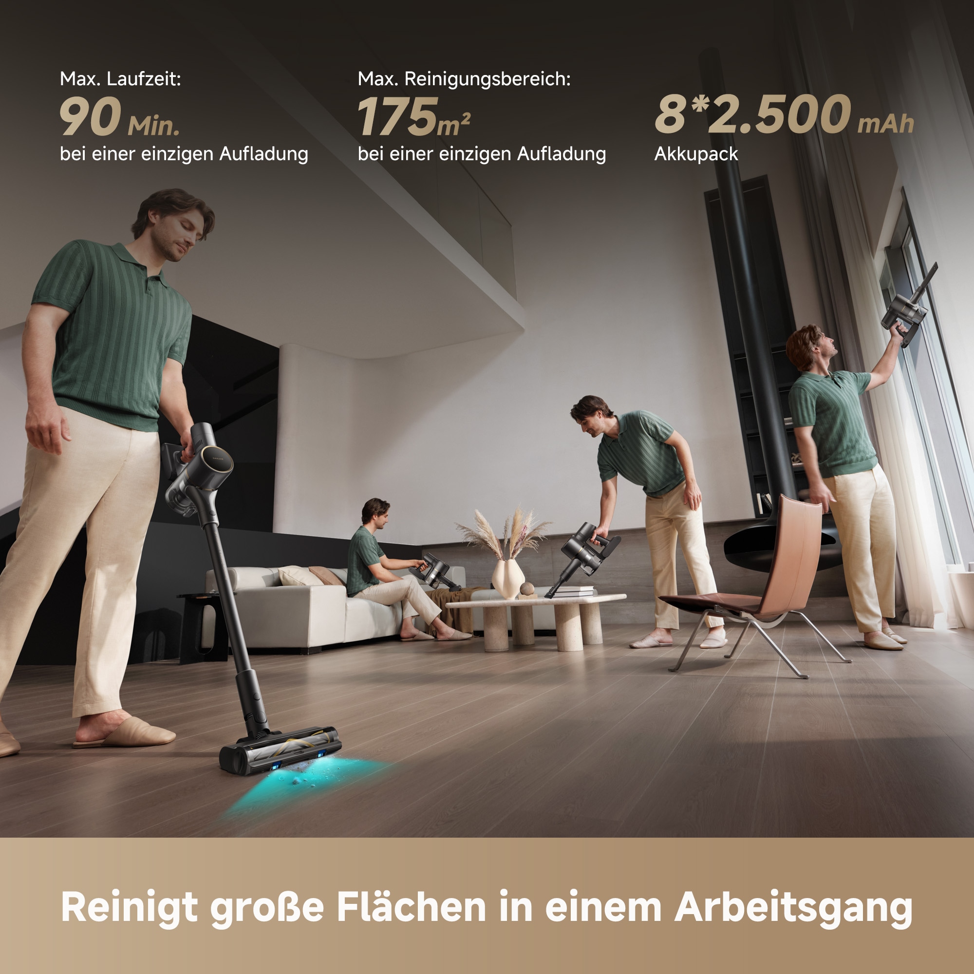 Dreame Akku-Stielstaubsauger »R20 SE« kabellos, bis zu 90 Minuten Akkulaufzeit, mit HEPA-Filter