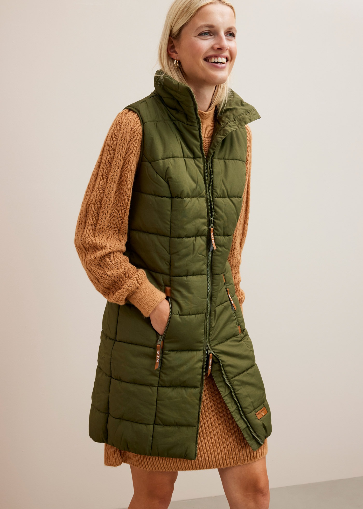 bonprix Longweste mit Wattierung, mit 2-Wege-Reißverschluss, mit Reißversch günstig online kaufen