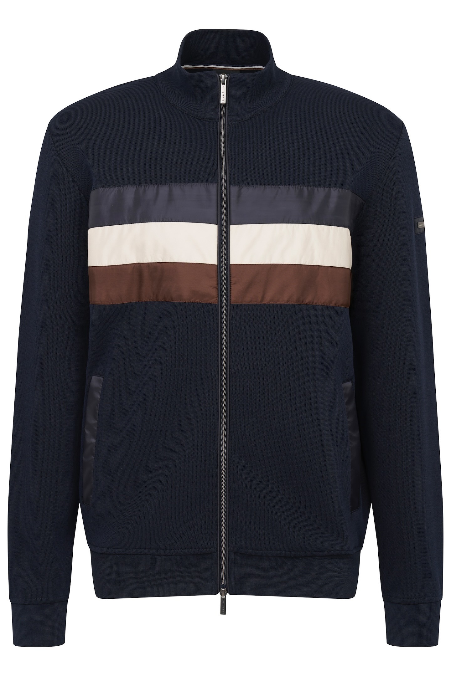bugatti Sweatjacke, mit Reißverschluss und Stehkragen