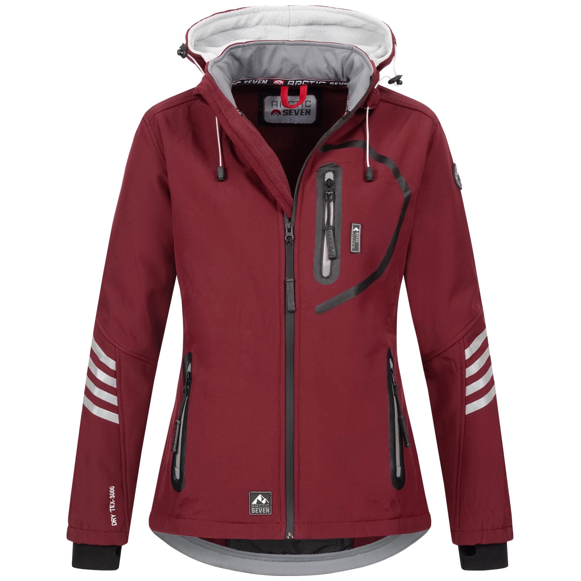 Softshelljacke »ASNicolia«, funktionale Outdoorjacke mit abnehmbarer Kapuze