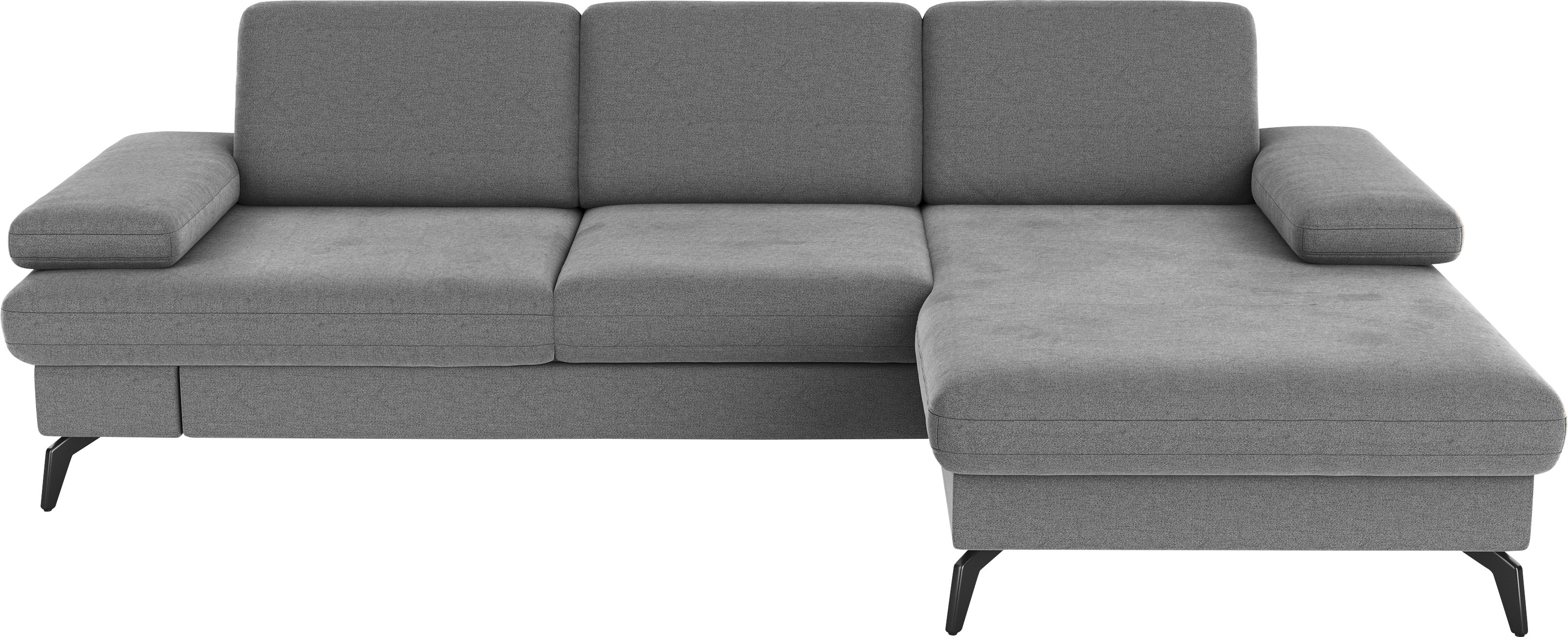 sit&more Ecksofa "Morris L-Form, inkl. Sitztiefenverstellung" wahlweise mit Armteilverstellung, Schlaffunktion & Bettkasten