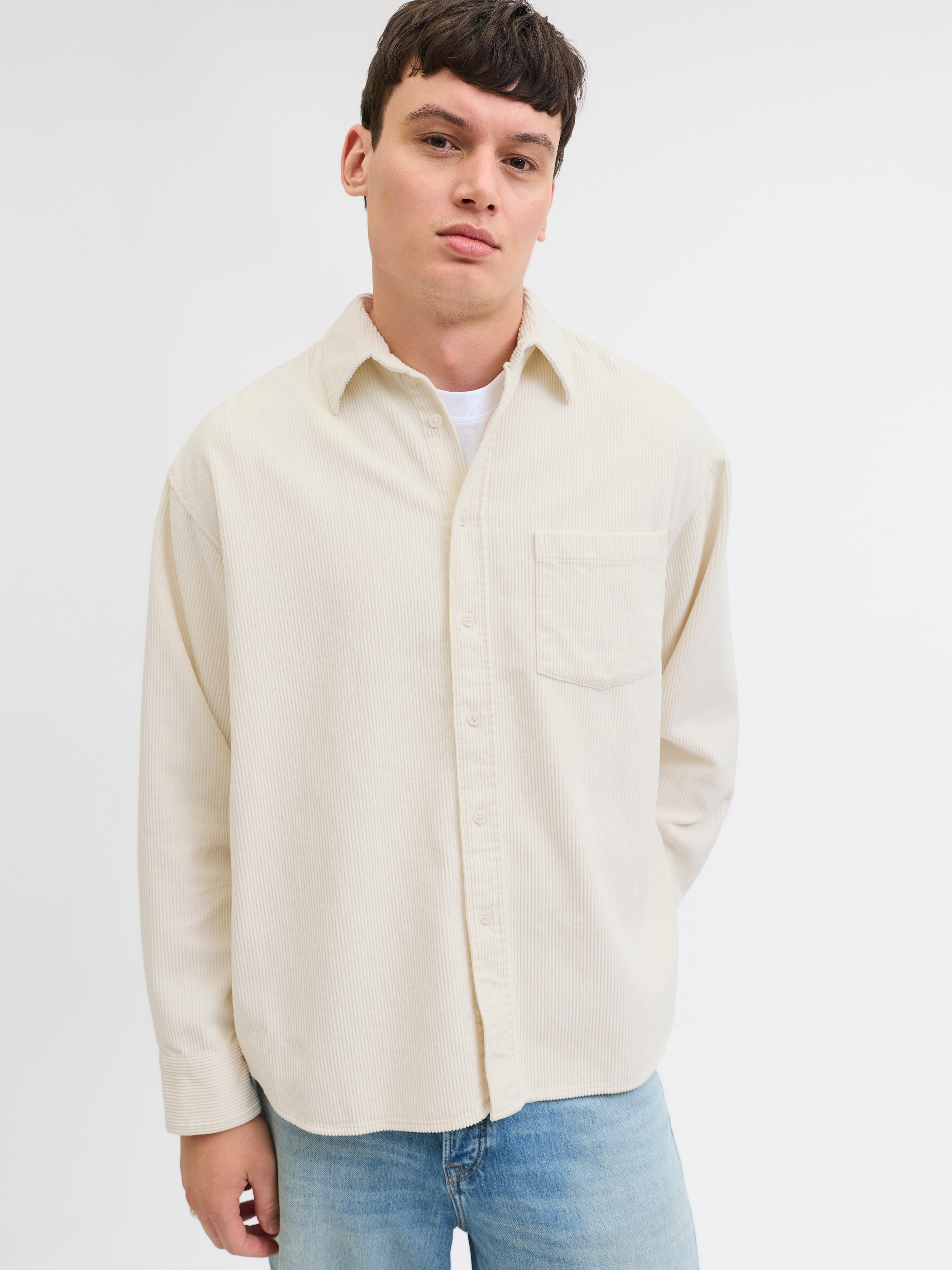 Jack & Jones Langarmhemd »JORINWOOD OVERSIZED CORD SHIRT LS«