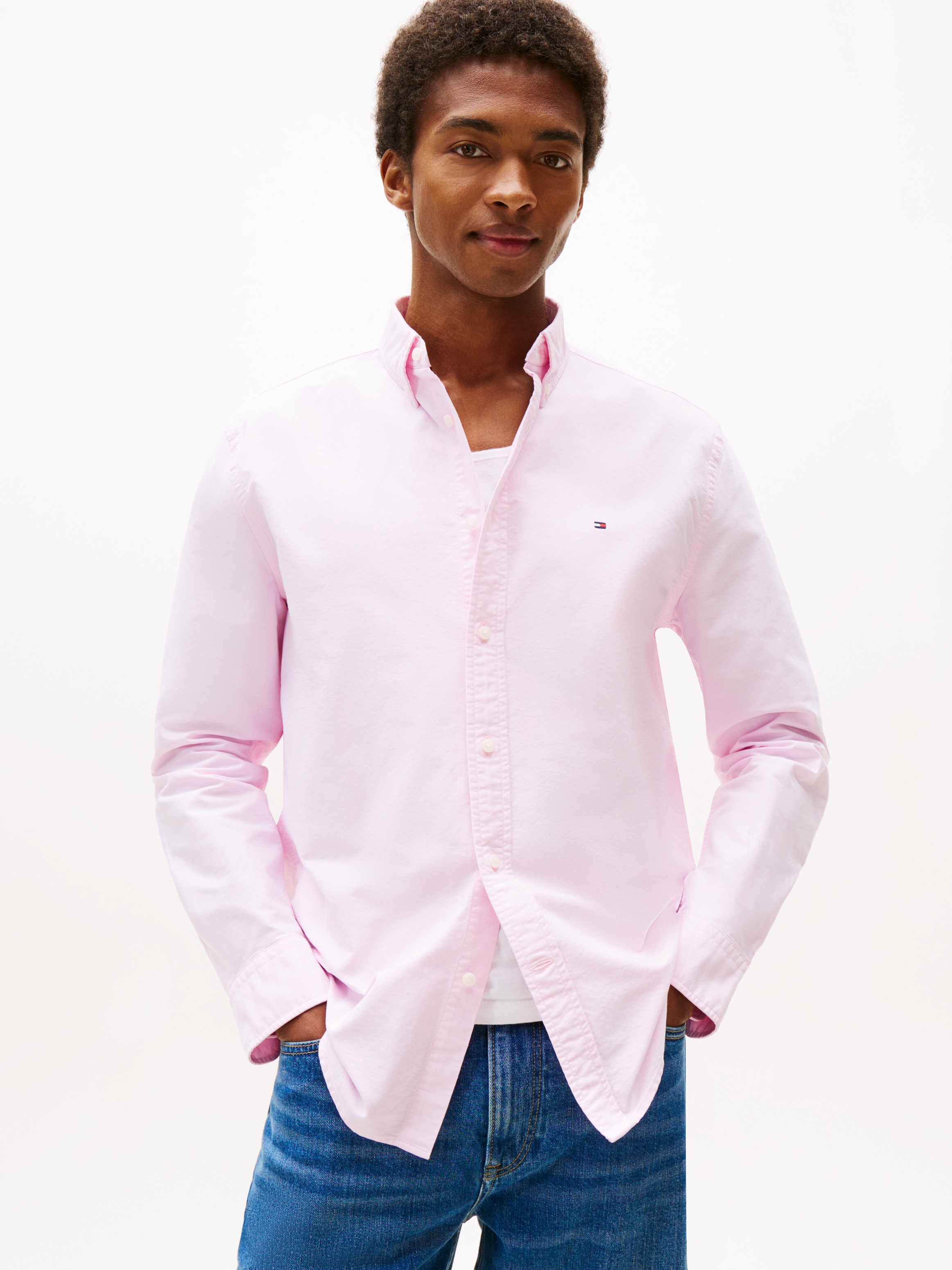 Tommy Hilfiger Langarmhemd "SOLID HERITAGE OXFORD Regular Fit" Regular Fit Oxford Casual