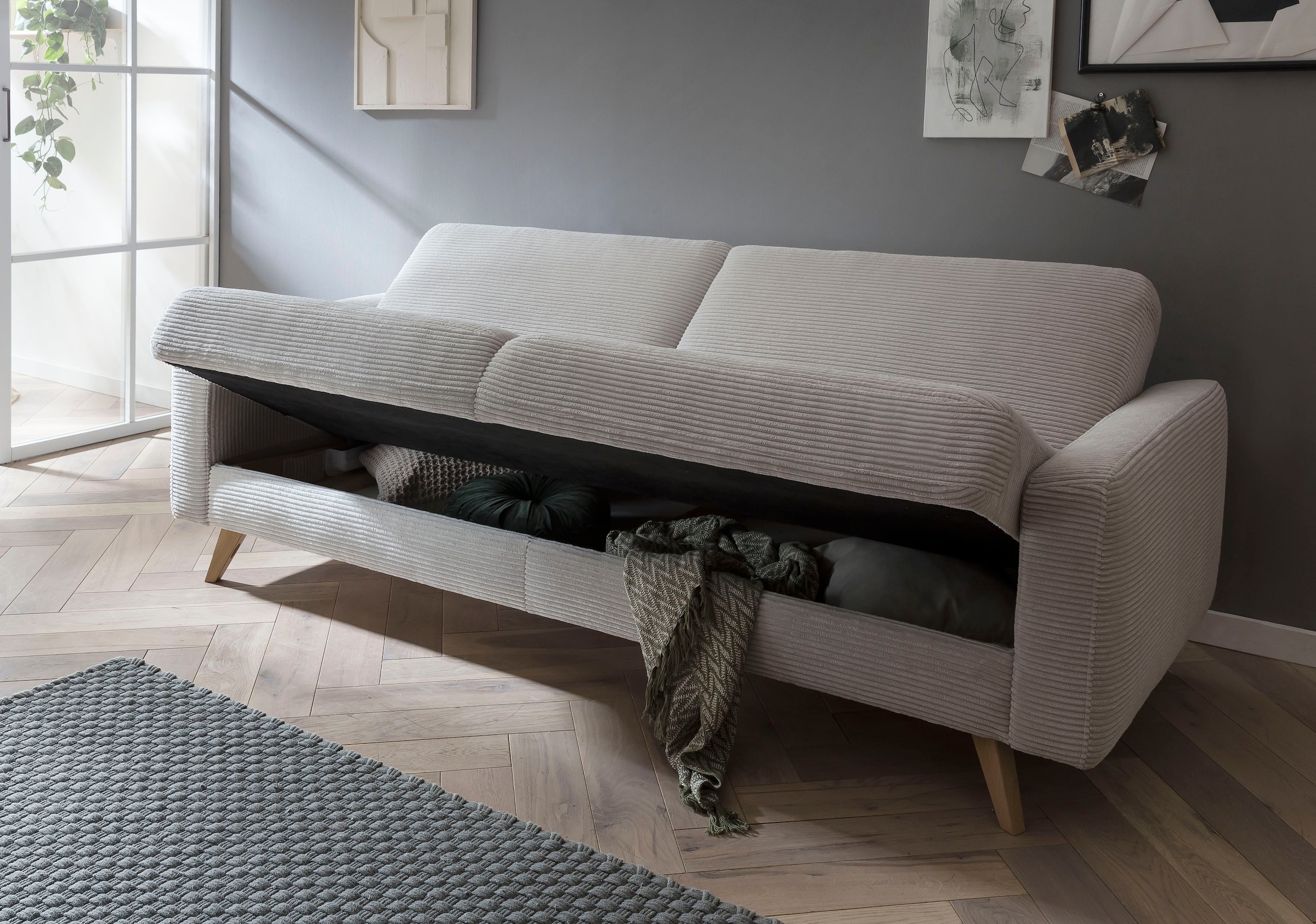 exxpo - sofa fashion Inklusive »Samso«, und | Bettfunktion BAUR 3-Sitzer Bettkasten bestellen