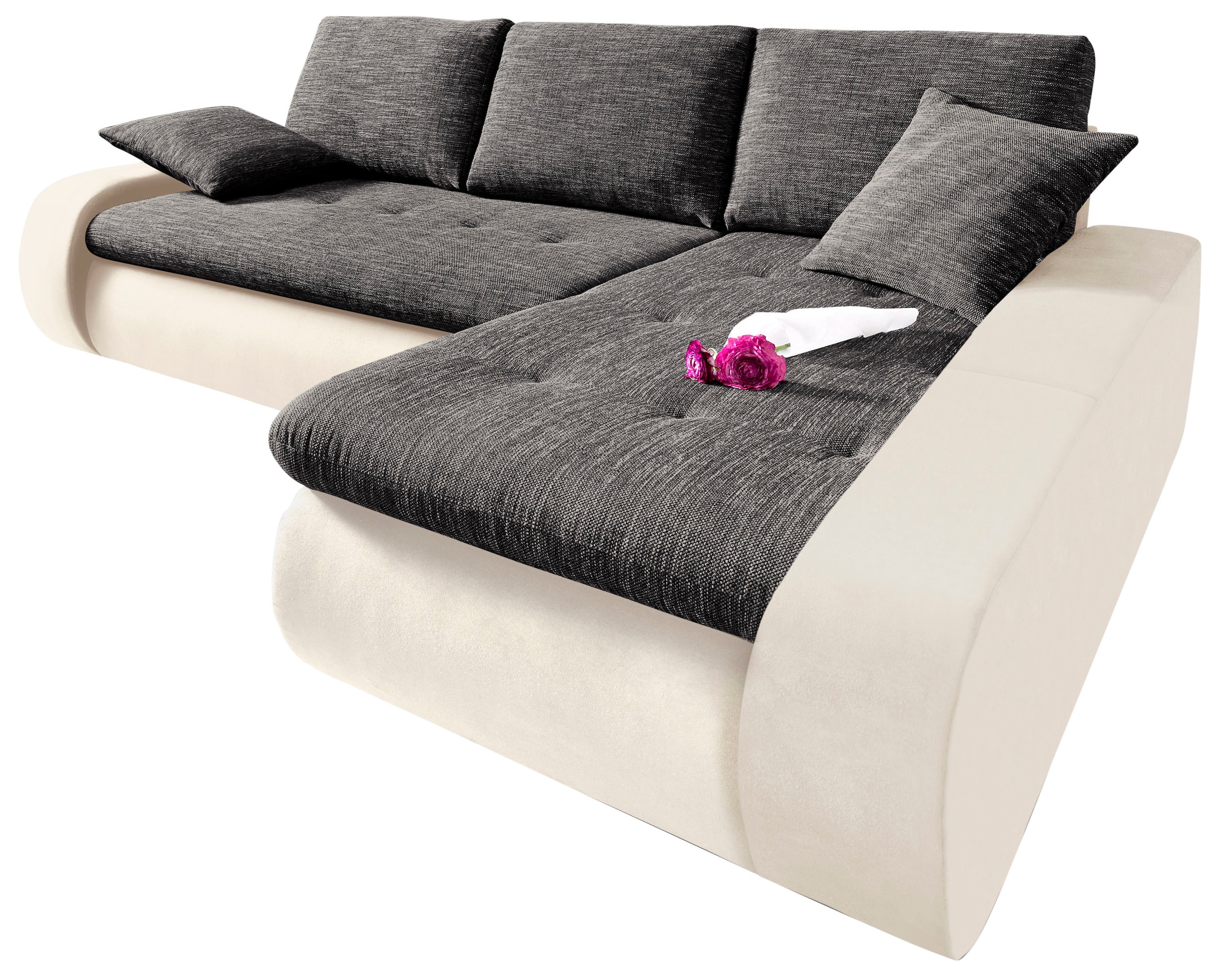 TRENDMANUFAKTUR Ecksofa "Indie, modern und bequem, Materialmix, OTTOs Choic günstig online kaufen