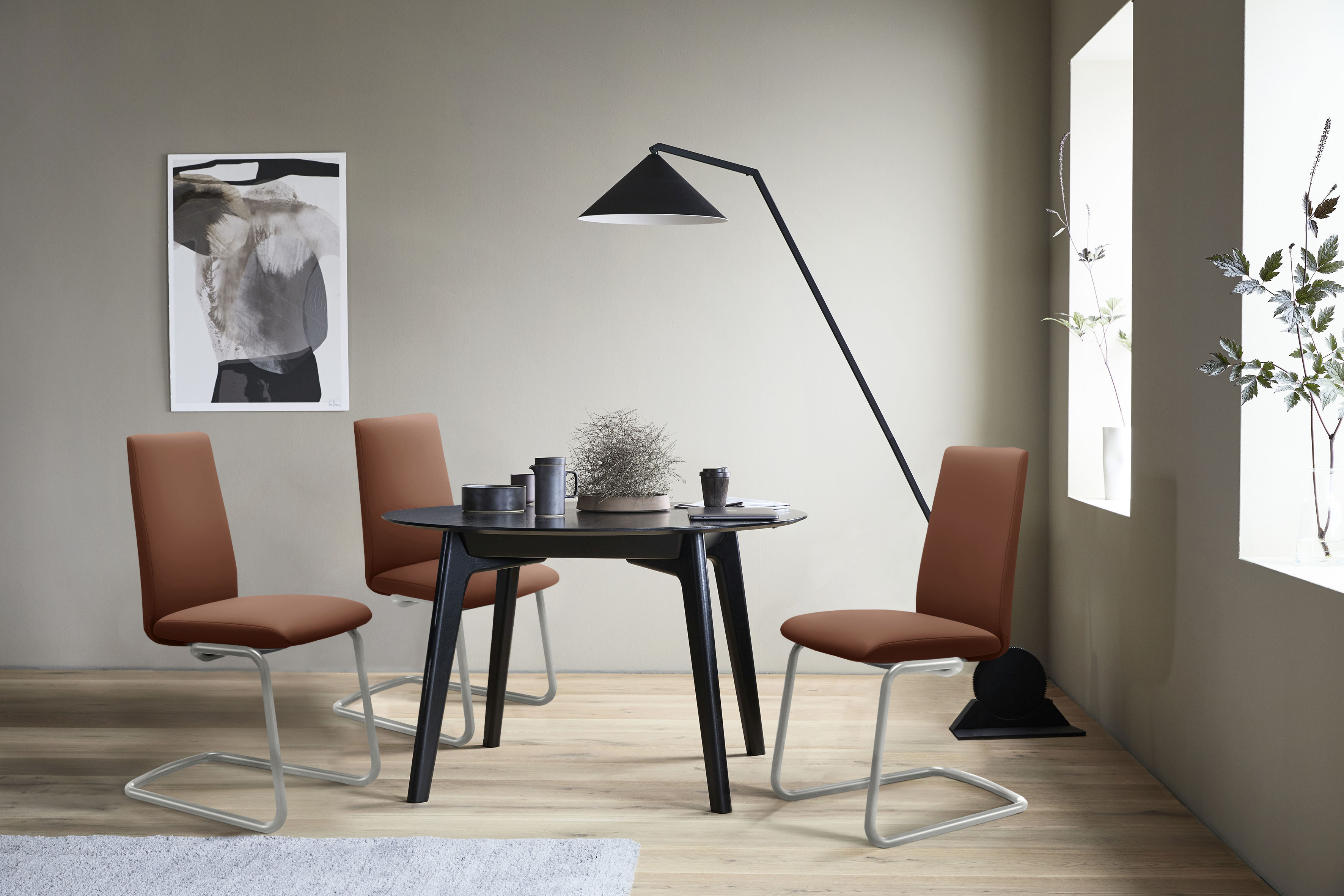 Stressless Polsterstuhl "Laurel" () Low Back, Größe L, mit Beinen aus Stahl in Chrom matt