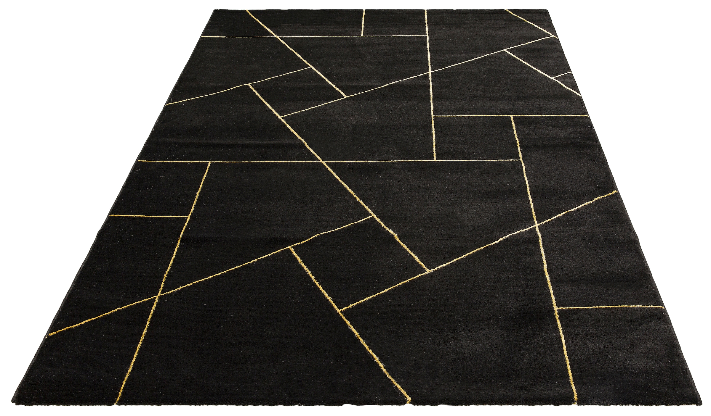 Leonique Teppich »Lerina«, rechteckig, 12 mm Höhe, Marmor-Design, geometrisches Muster, Hoch-Tief-Effekt, Kurzflor