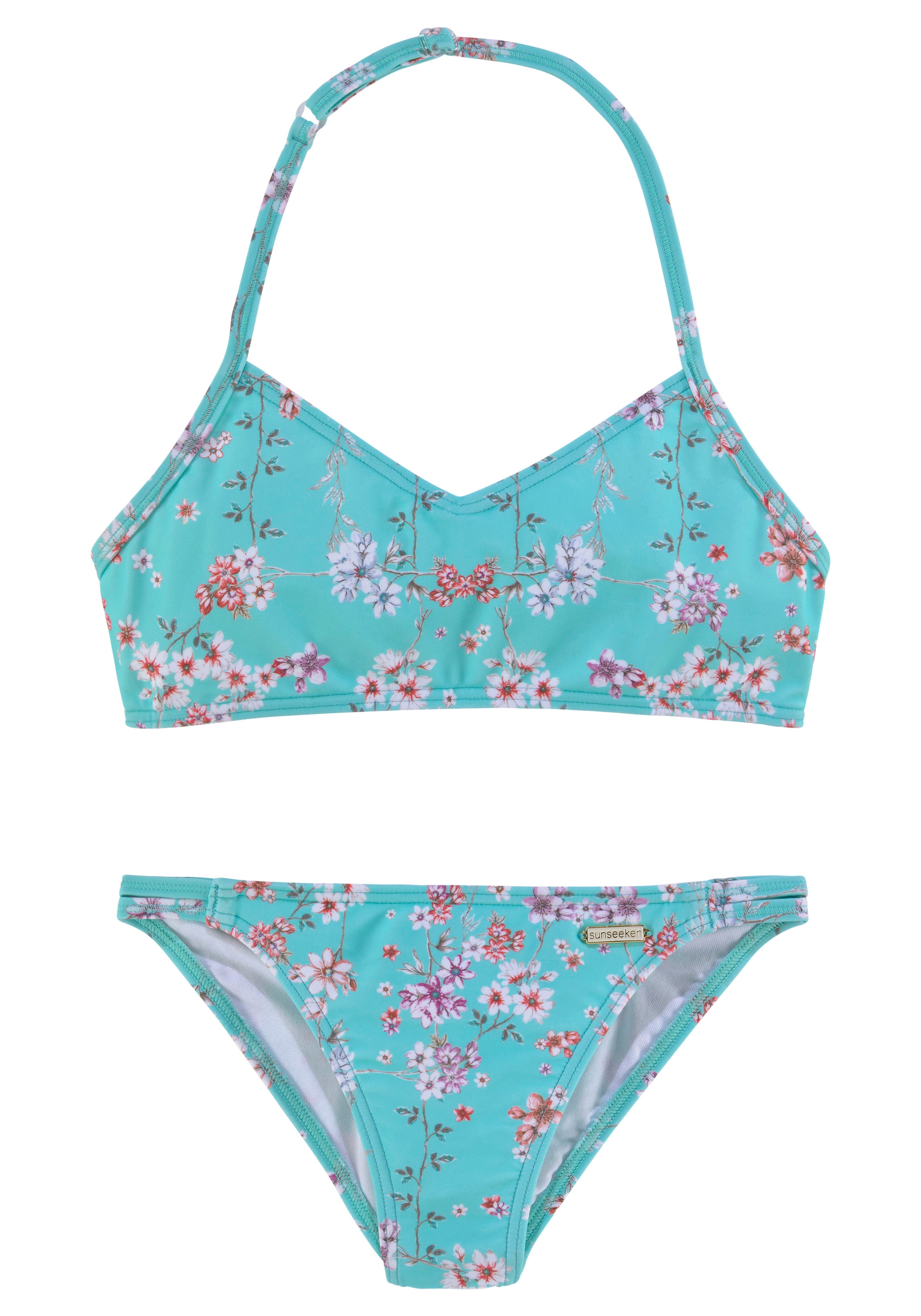 »Ditsy Kids«, Sunseeker Print Bustier-Bikini kaufen BAUR | sommerlichem mit