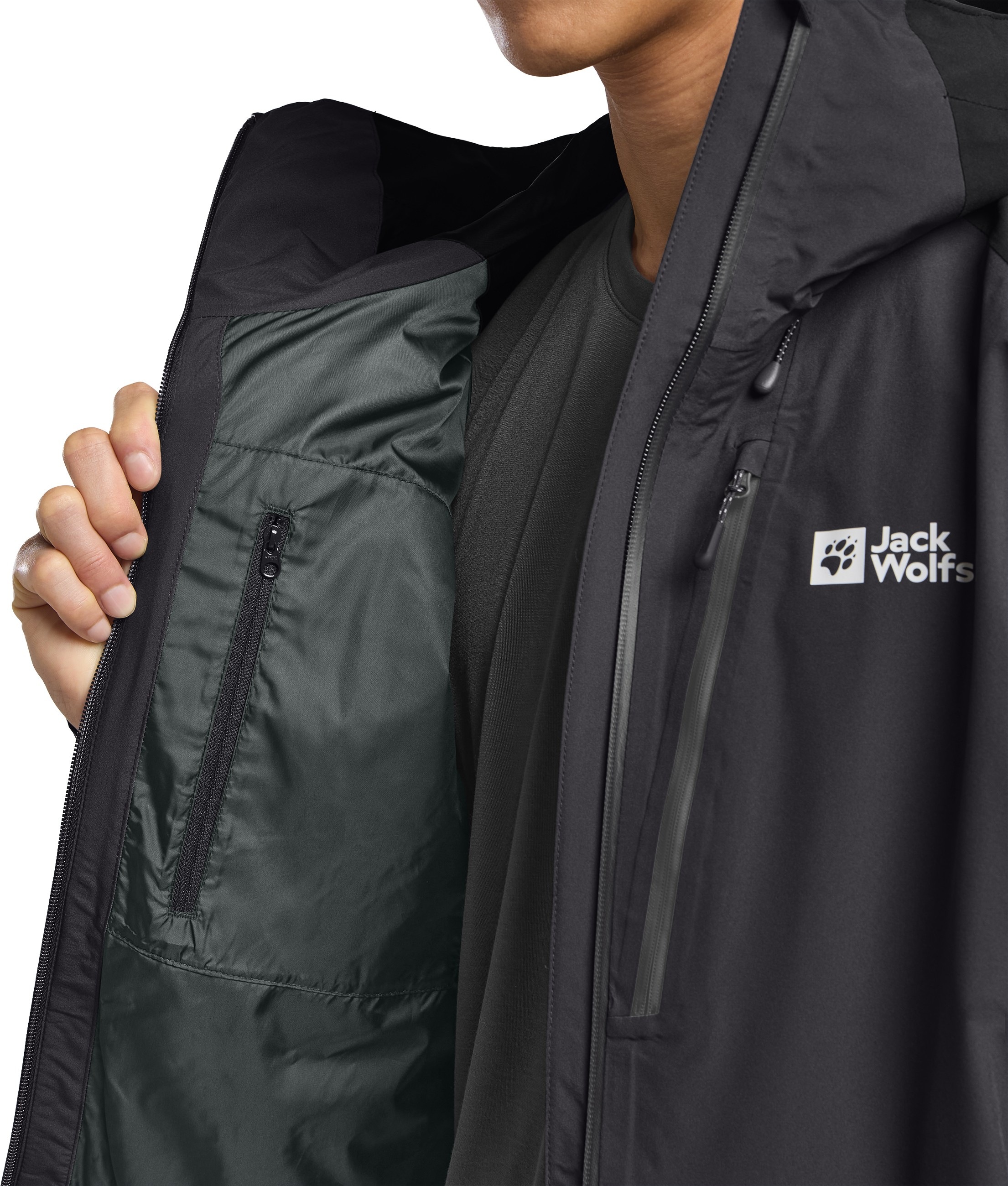 Jack Wolfskin Funktionsjacke »EAGLE PEAK 2L JKT M«, mit Kapuze