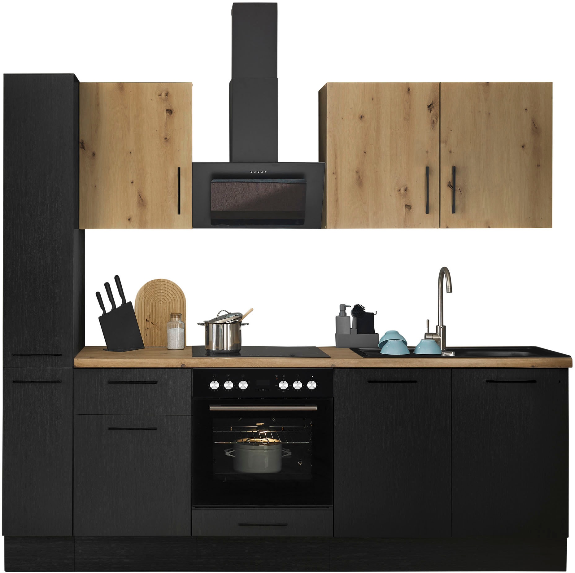 BASIC by Balculina Küchenzeile »Turin«, Breite 240 cm, wahlweise mit E-Geräten