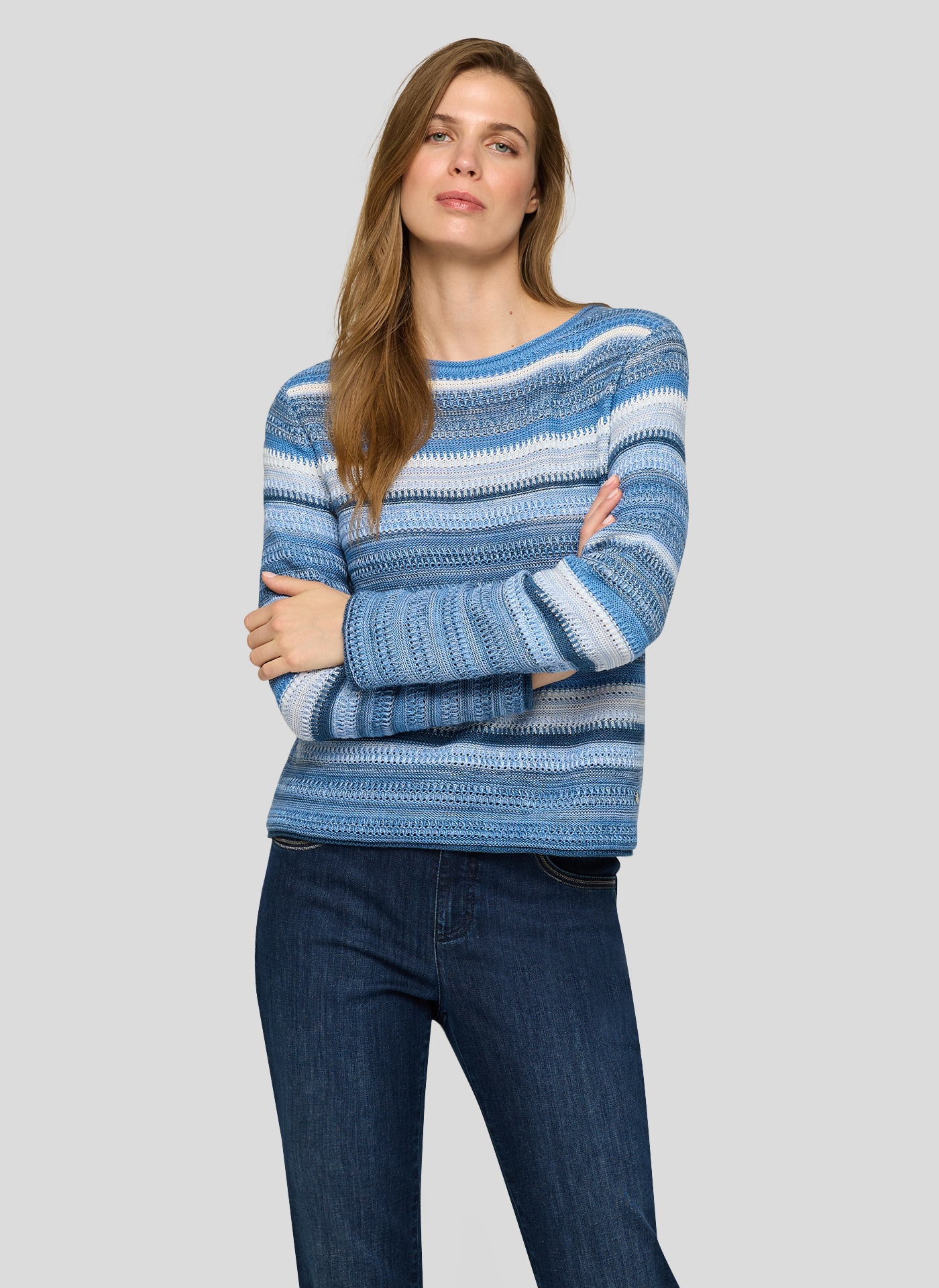 Rabe Strickpullover mit Streifen Muster