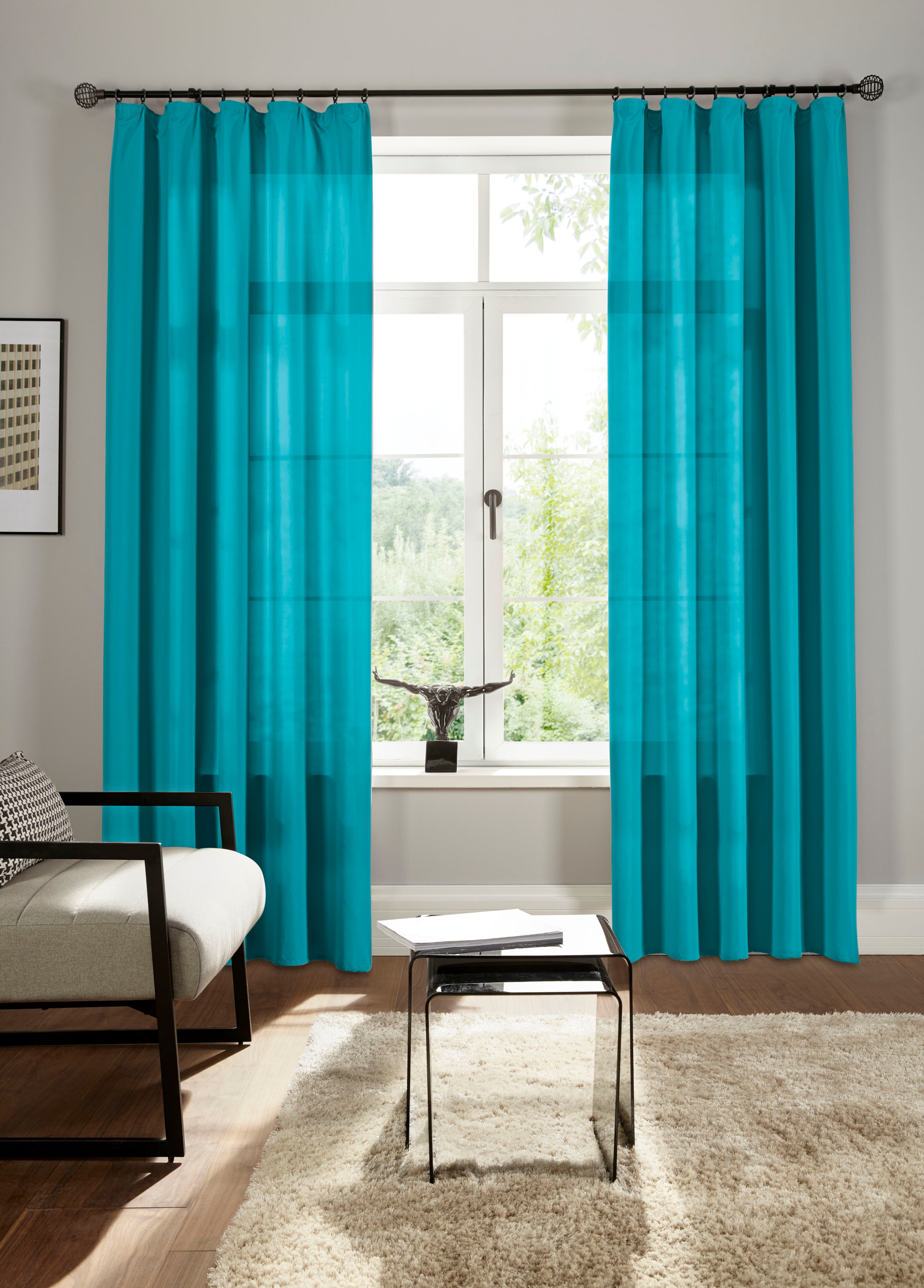 Bruno Banani Vorhang "Lagan" Kräuselband 2 Stk. tlg. 2-er Set, gewebt, Micr günstig online kaufen