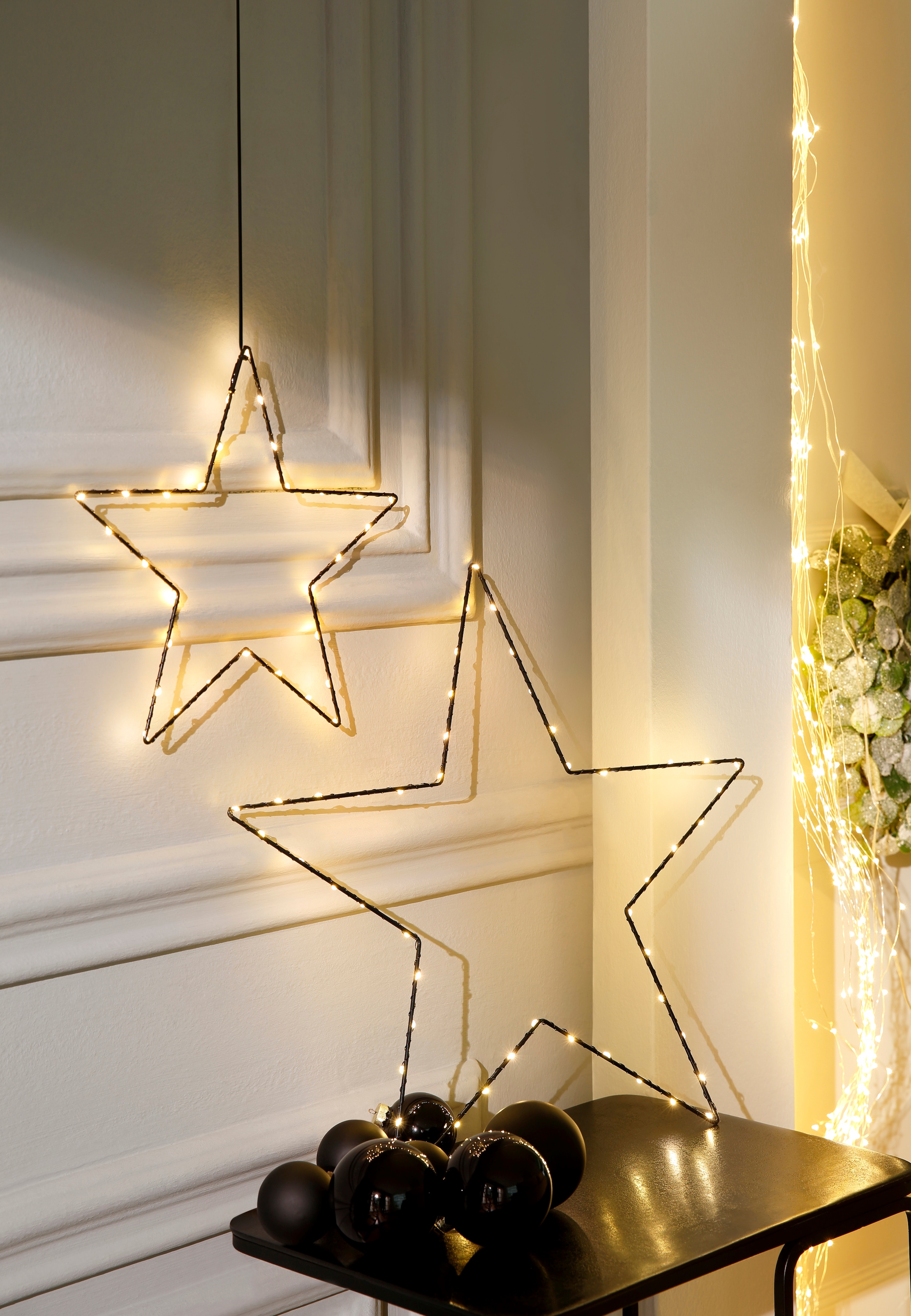 Leonique LED Stern »Weihnachtsstern, Drahtstern«, Weihnachtsdeko, Ø 30 cm +  50 cm, mit Timer bestellen
