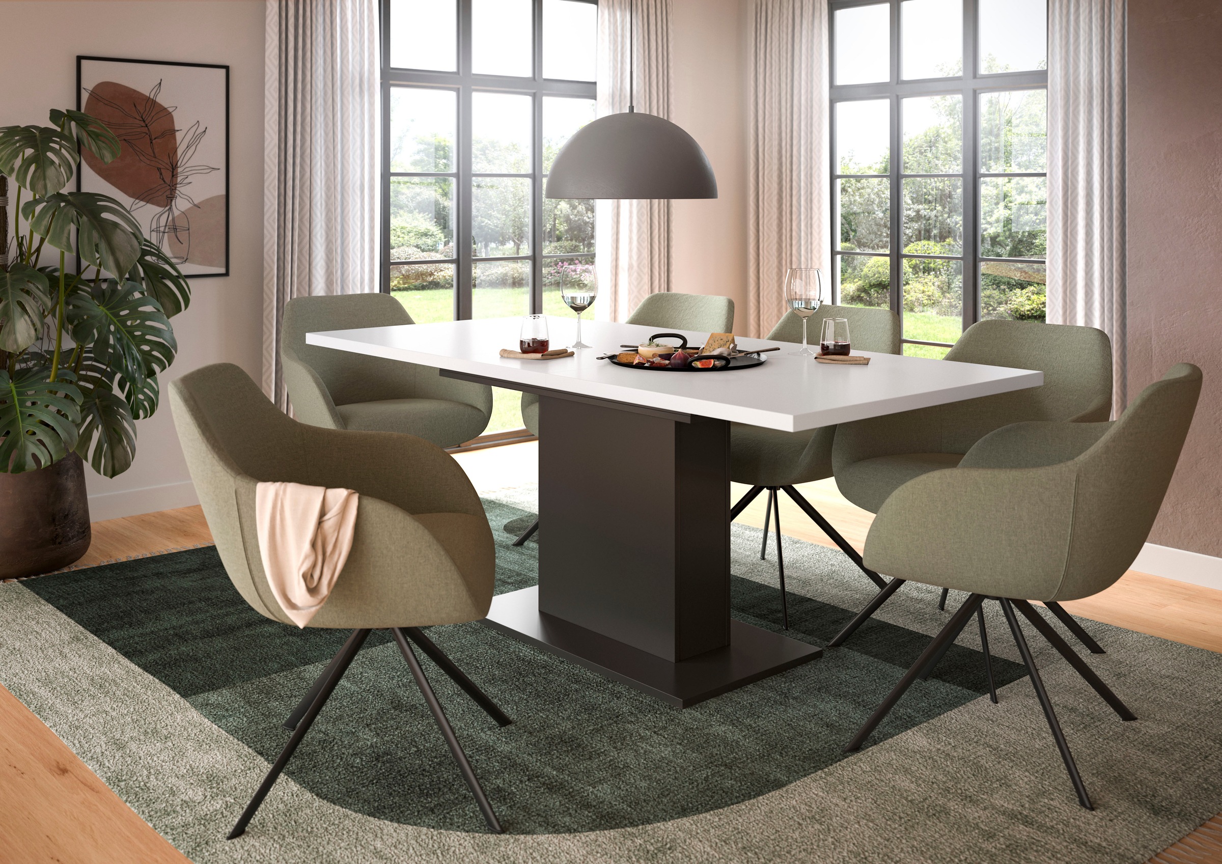 INOSIGN Esstisch "Motus, ausziehbar 150 -190 cm, inklusive 40 cm Einlegepla günstig online kaufen