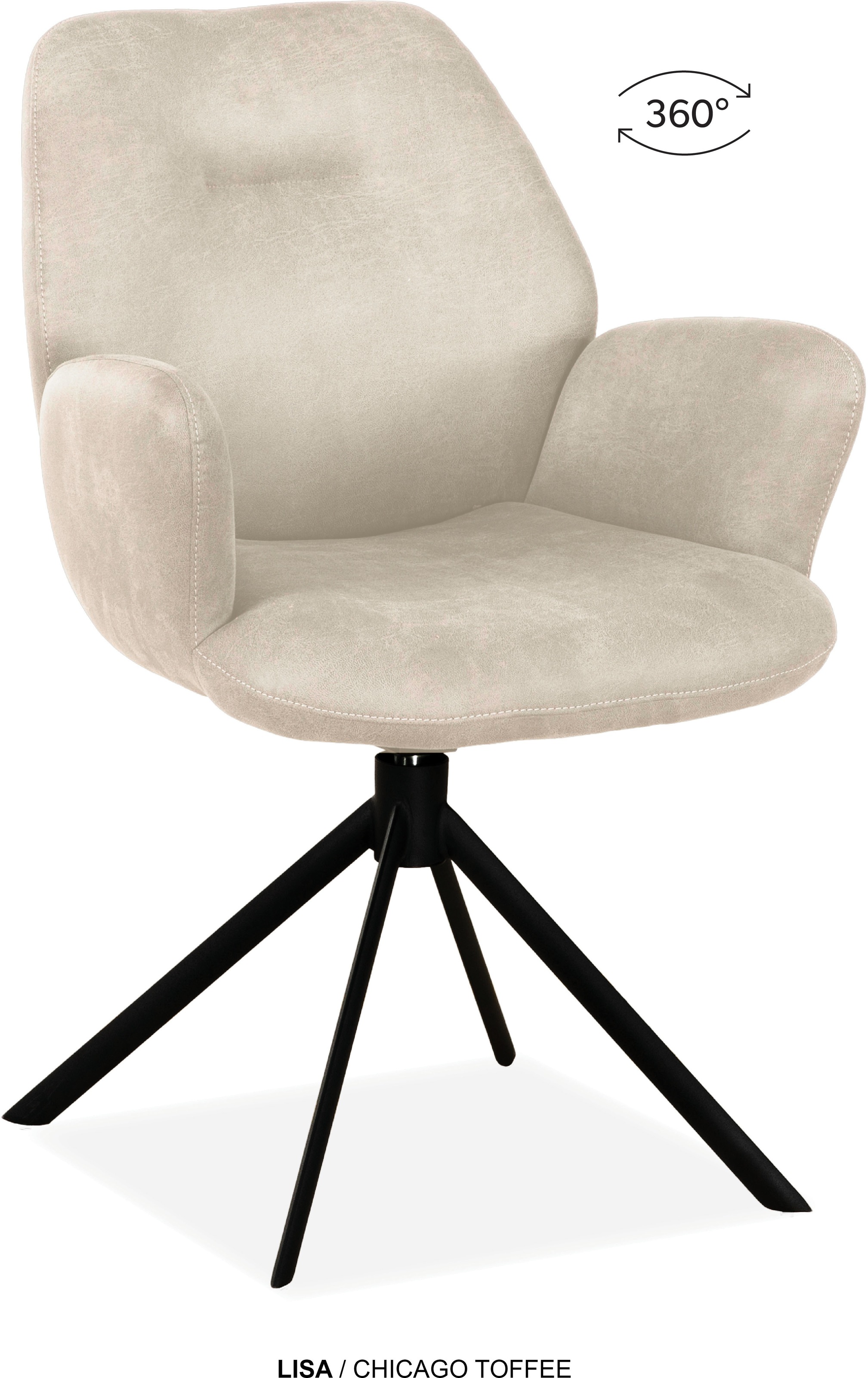 OMG Design Esszimmerstuhl "Lisa" (Set) 2 Stk.Drehstuhl mit auto-return, Arm günstig online kaufen