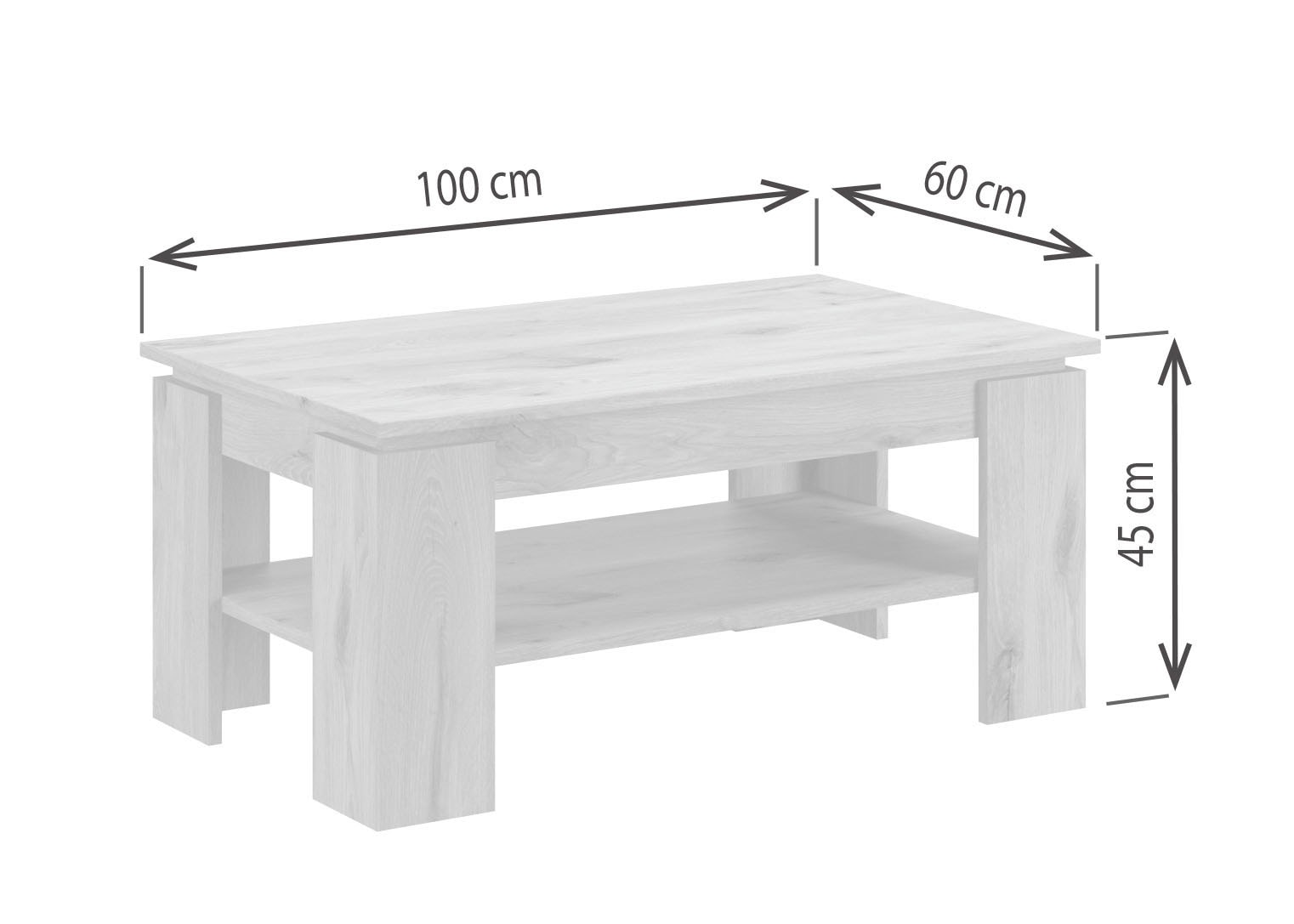 INOSIGN Couchtisch »Kalmar«, (100 x 60 cm)