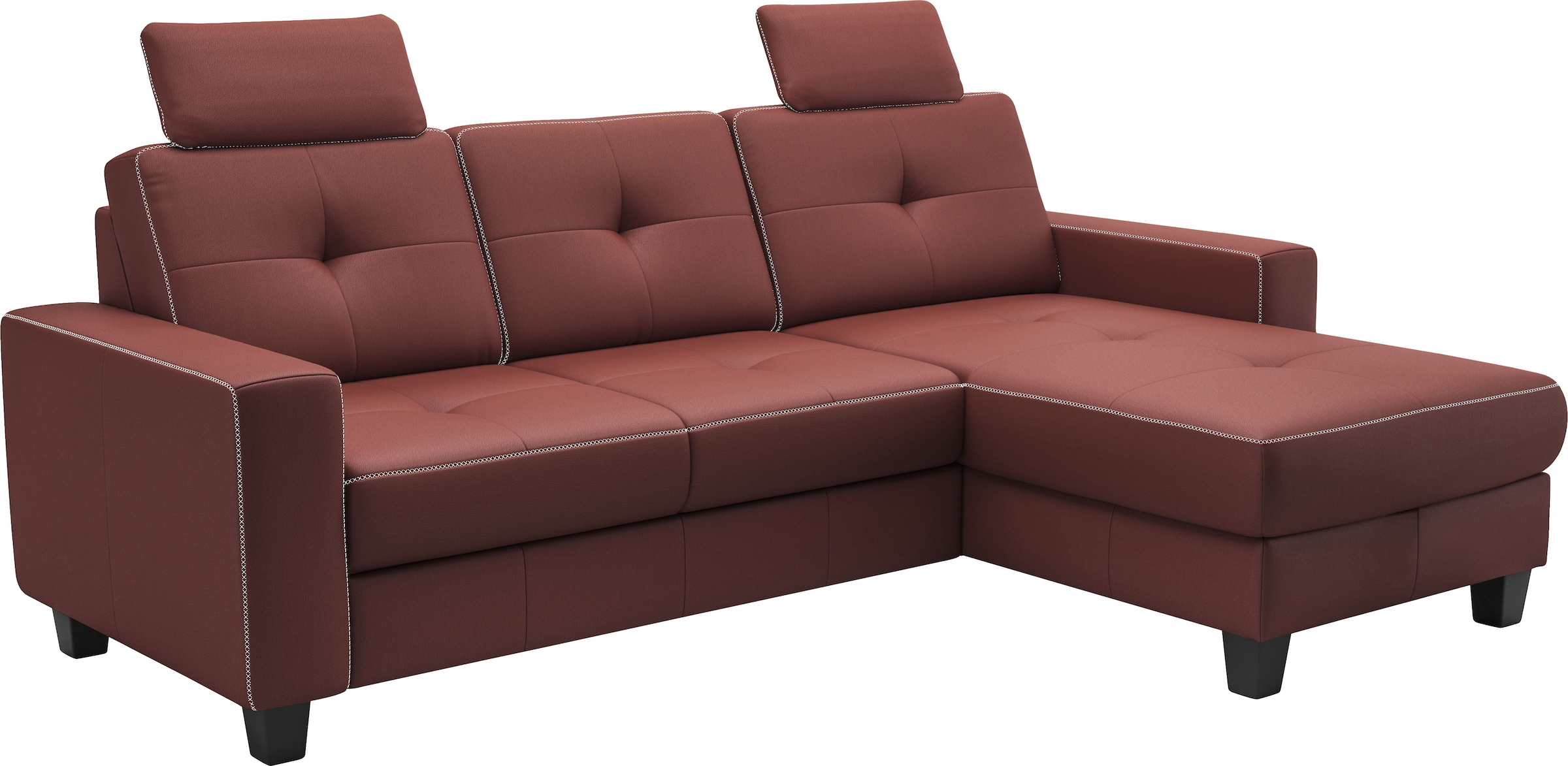 Places of Style Ecksofa »Varese«, wahlweise mit Bettfunktion und Bettkasten