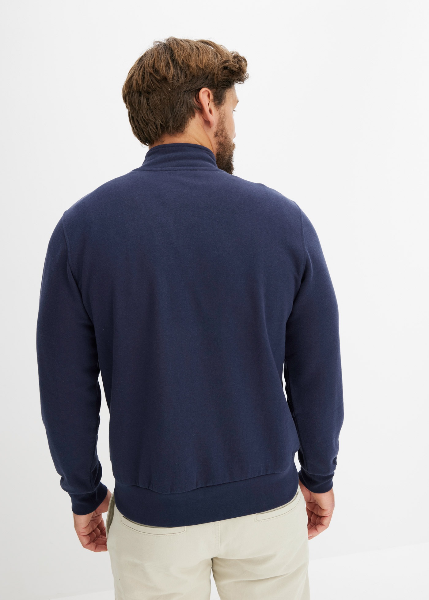 bonprix Sweatshirt "Sweatshirt mit Troyerkragen", mit Stehkragen, mit Reißv günstig online kaufen