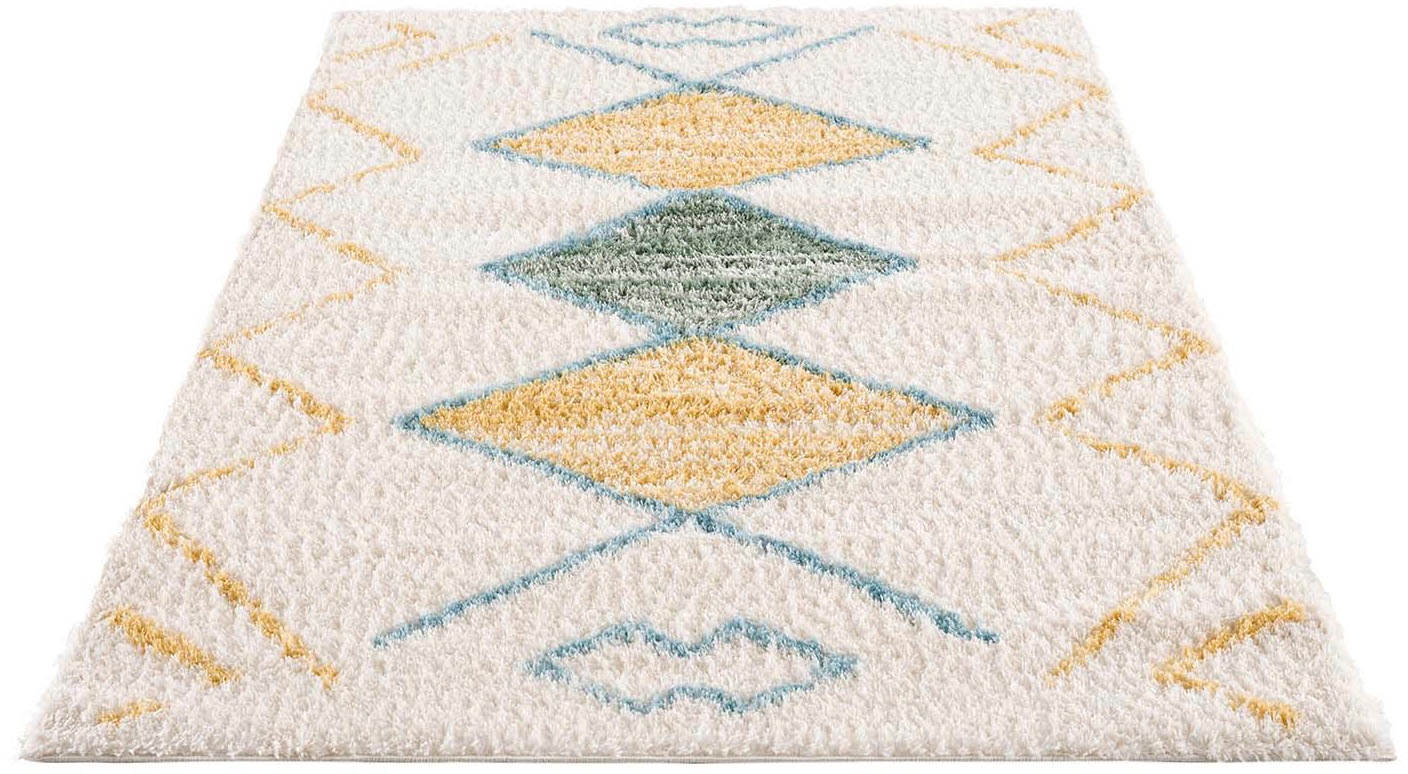 Carpet City Hochflor-Teppich »Pulpy 557«, rechteckig, 30 mm Höhe, besonders weich, Ethno Look, ideal für Wohnzimmer & Schlafzimmer