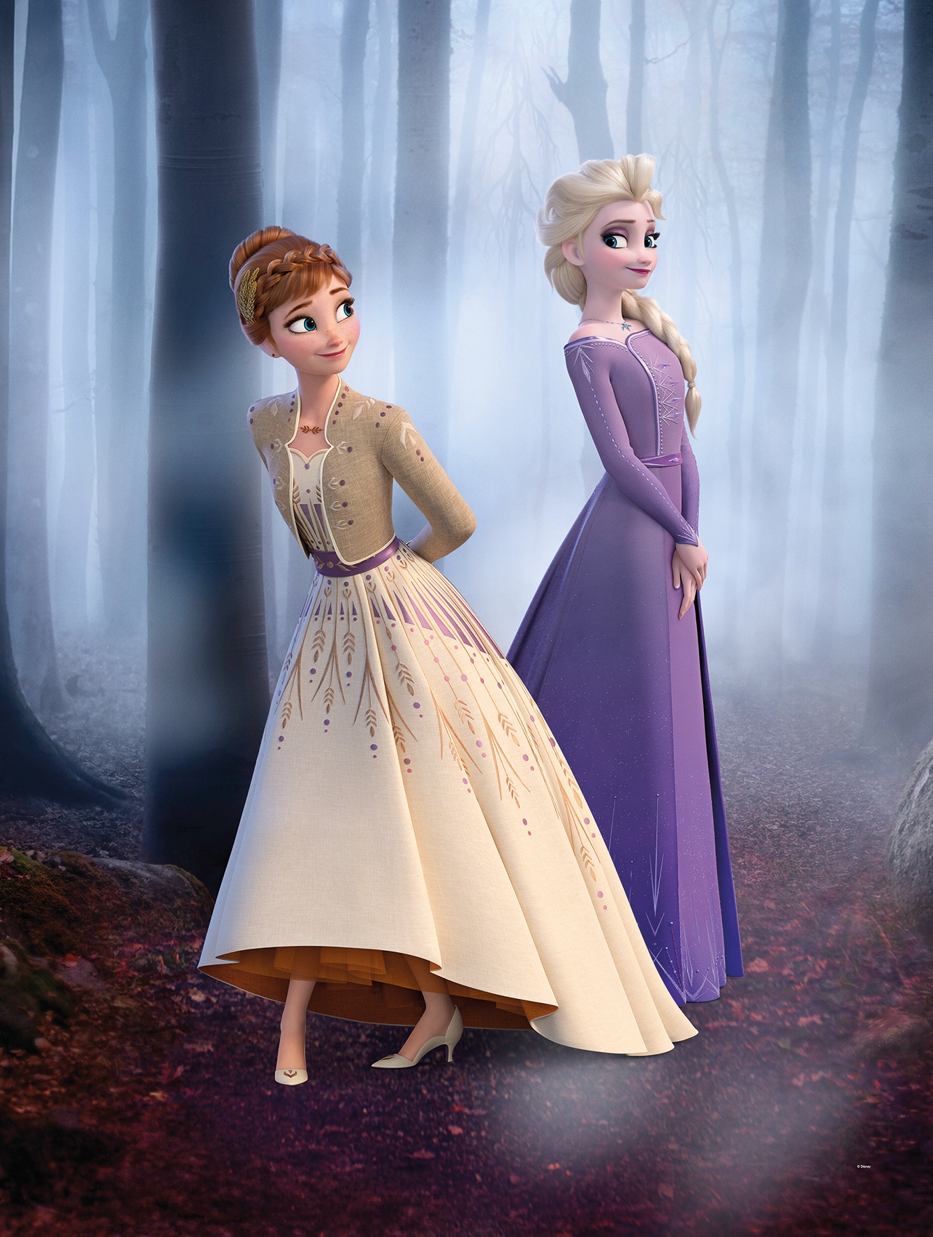 Komar Bild "Frozen Wood Walk" Disney 1 Stk. tlg. Wandbild zur Dekoration im Kinderzimmer - ohne Rahmen