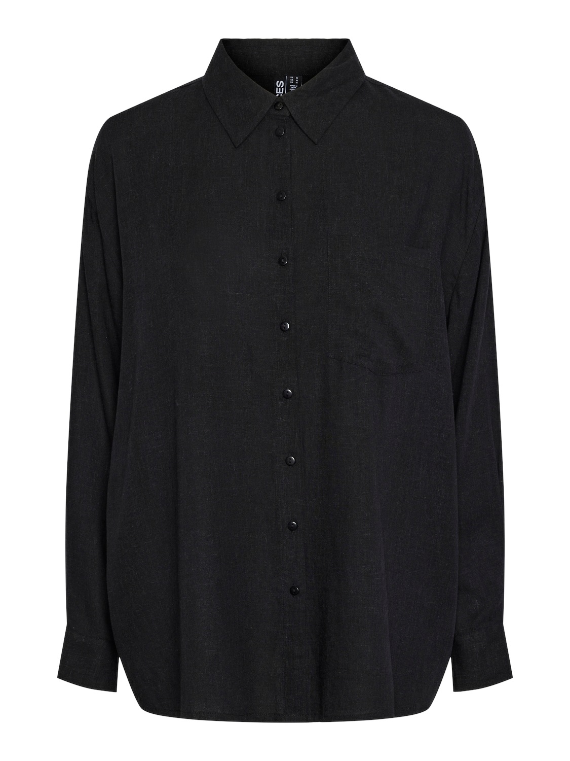 pieces Hemdbluse »PCPIA LS LOOSE SHIRT WVN NOOS«, mit Leinen