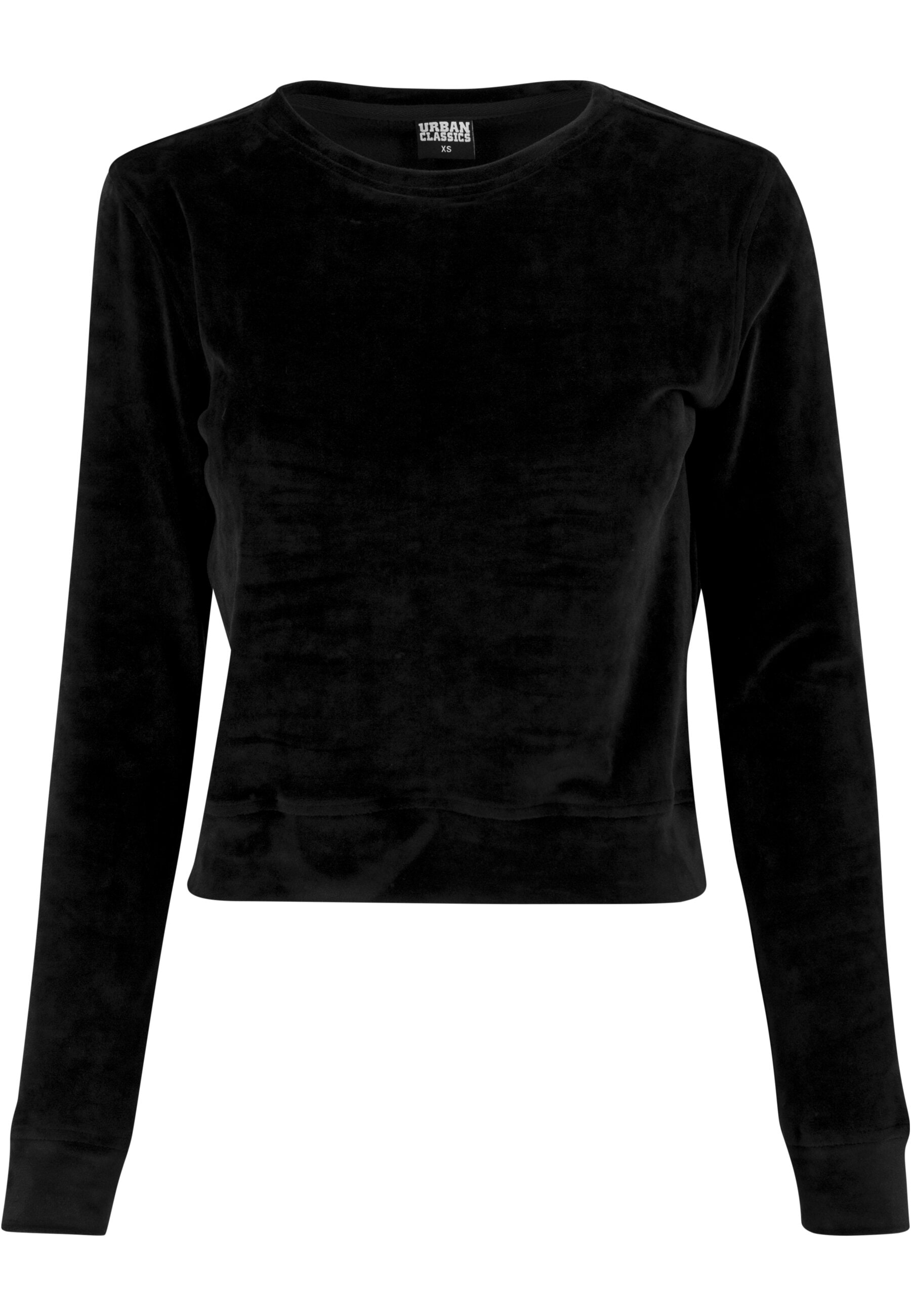 Sweatshirt »Urban Classics Damen Ladies Short Velvet Crew«, (1 tlg.)