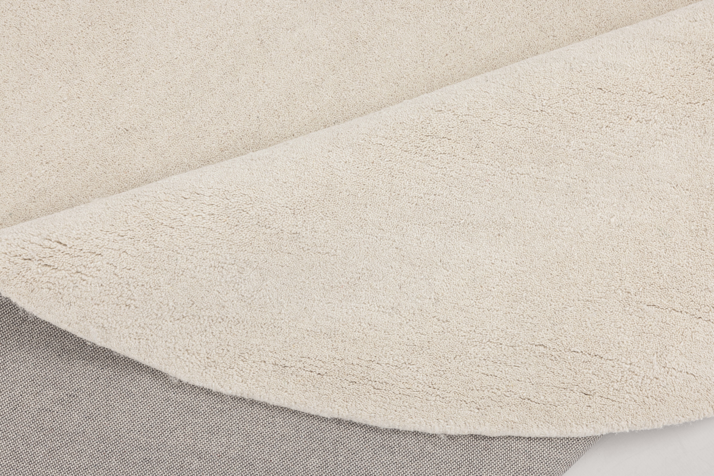 OTTO home Wollteppich »Gabbo Natur, Handgefertigt, Teppich, reine Wolle, meliert« rund 14 mm Höhe besonders weich und dicht