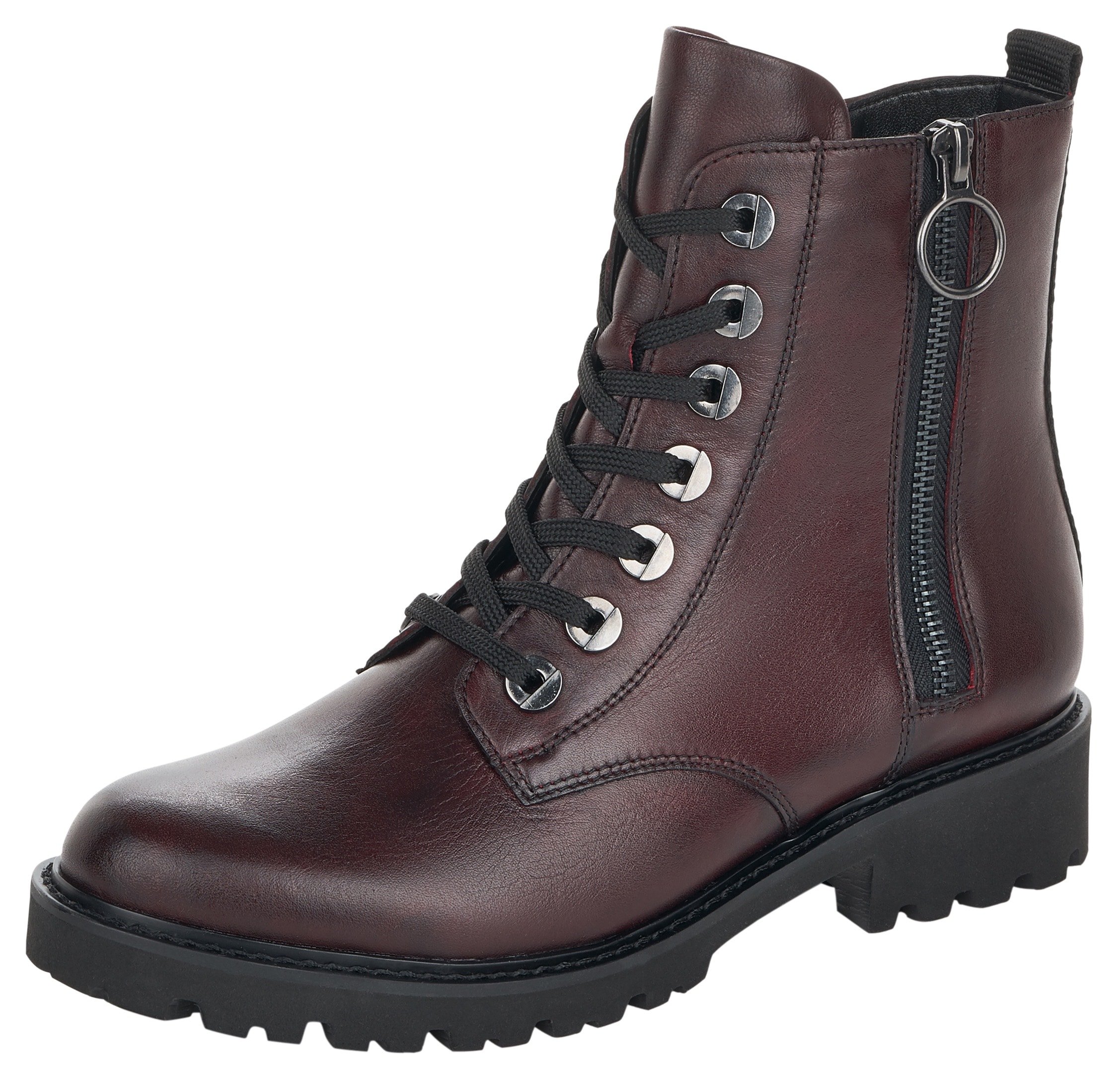 Remonte Blockabsatz, Stiefelette, Schnürboots, im modischen Used Look