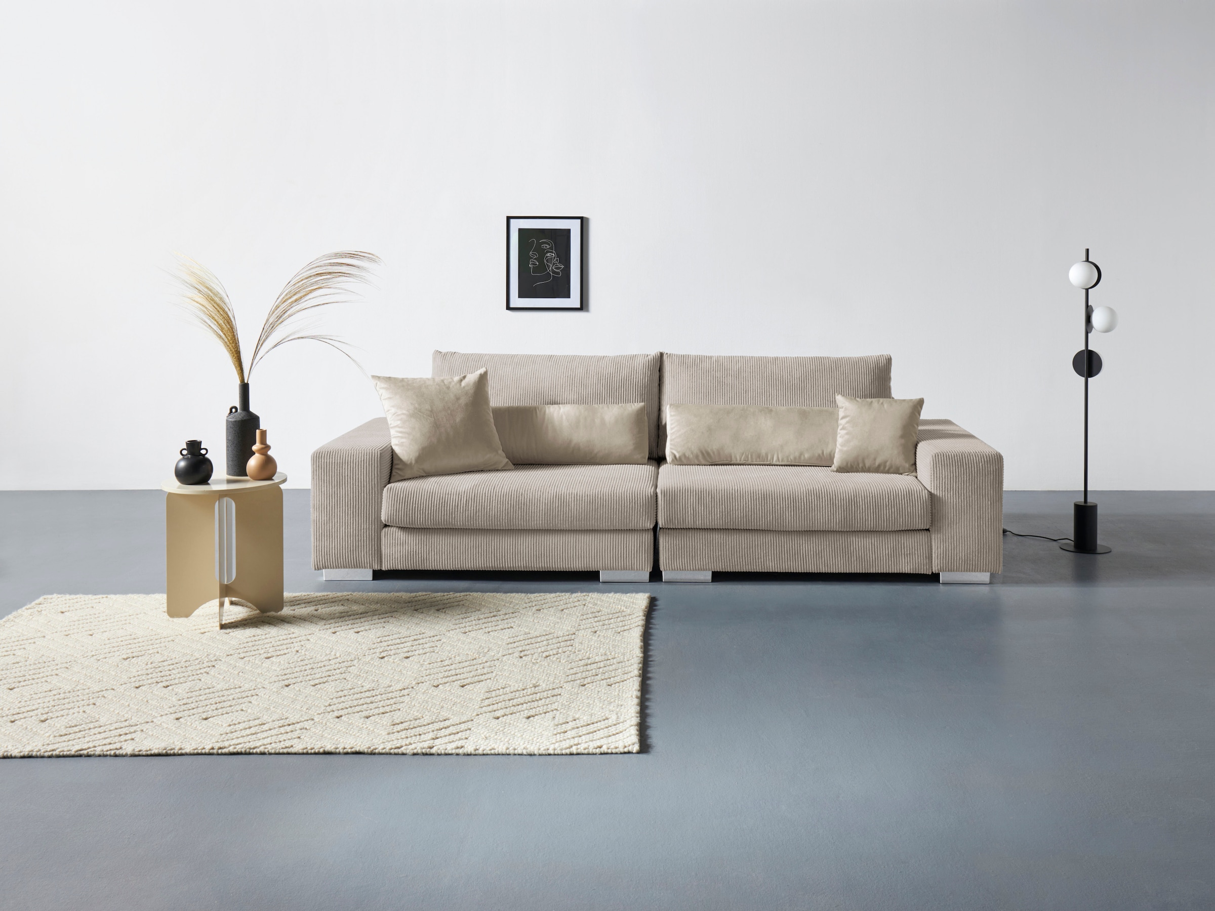 3C Candy Big-Sofa Zeitloses Loungemöbel, | und Fein- BAUR in Breitcord und bestellen »Enisa«, stylisches