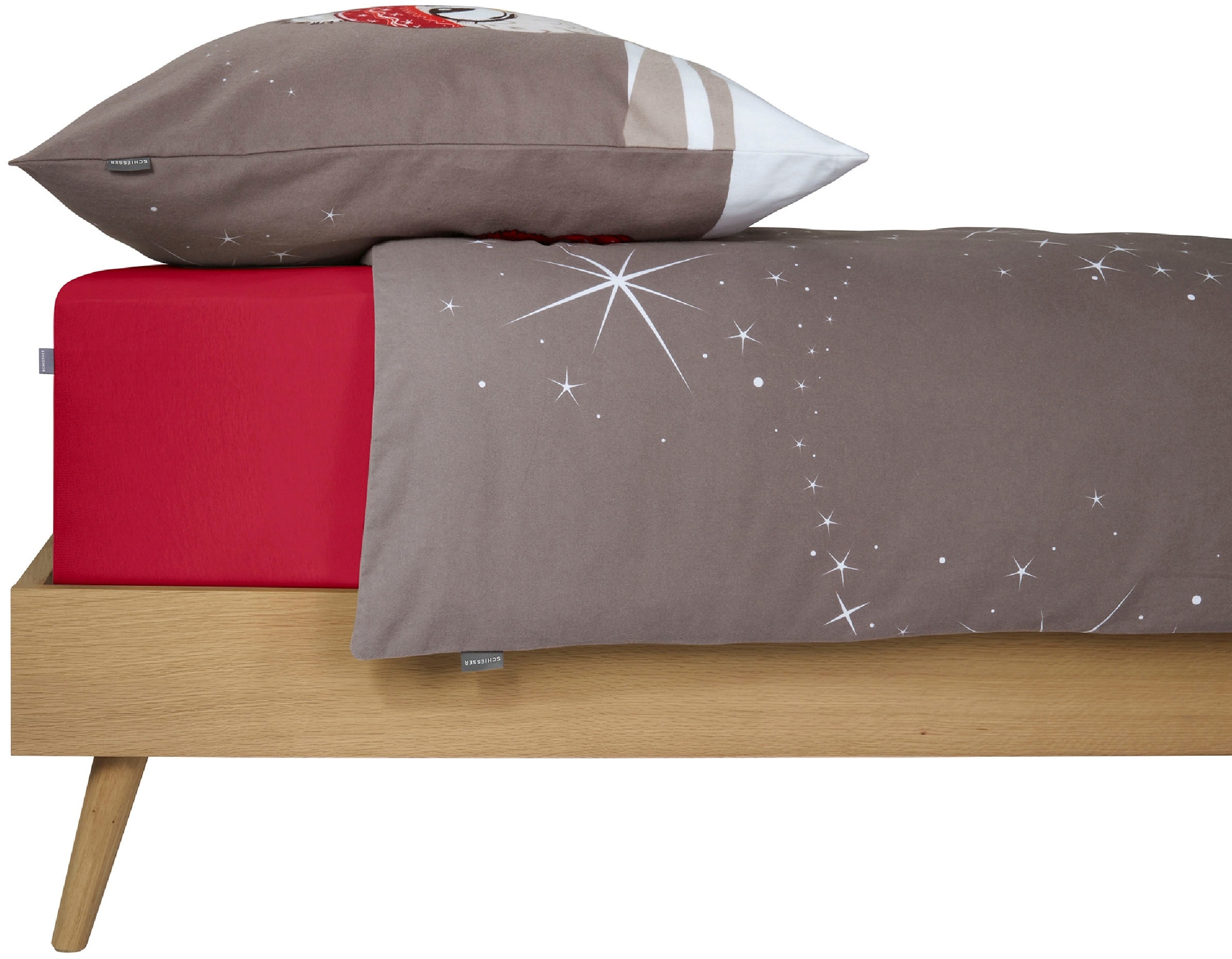 Schiesser Bettwäsche »Olsona aus weicher Baumwolle mit coolem Winter-Print«, MADE IN GREEN by OEKO-TEX®-zertifiziert