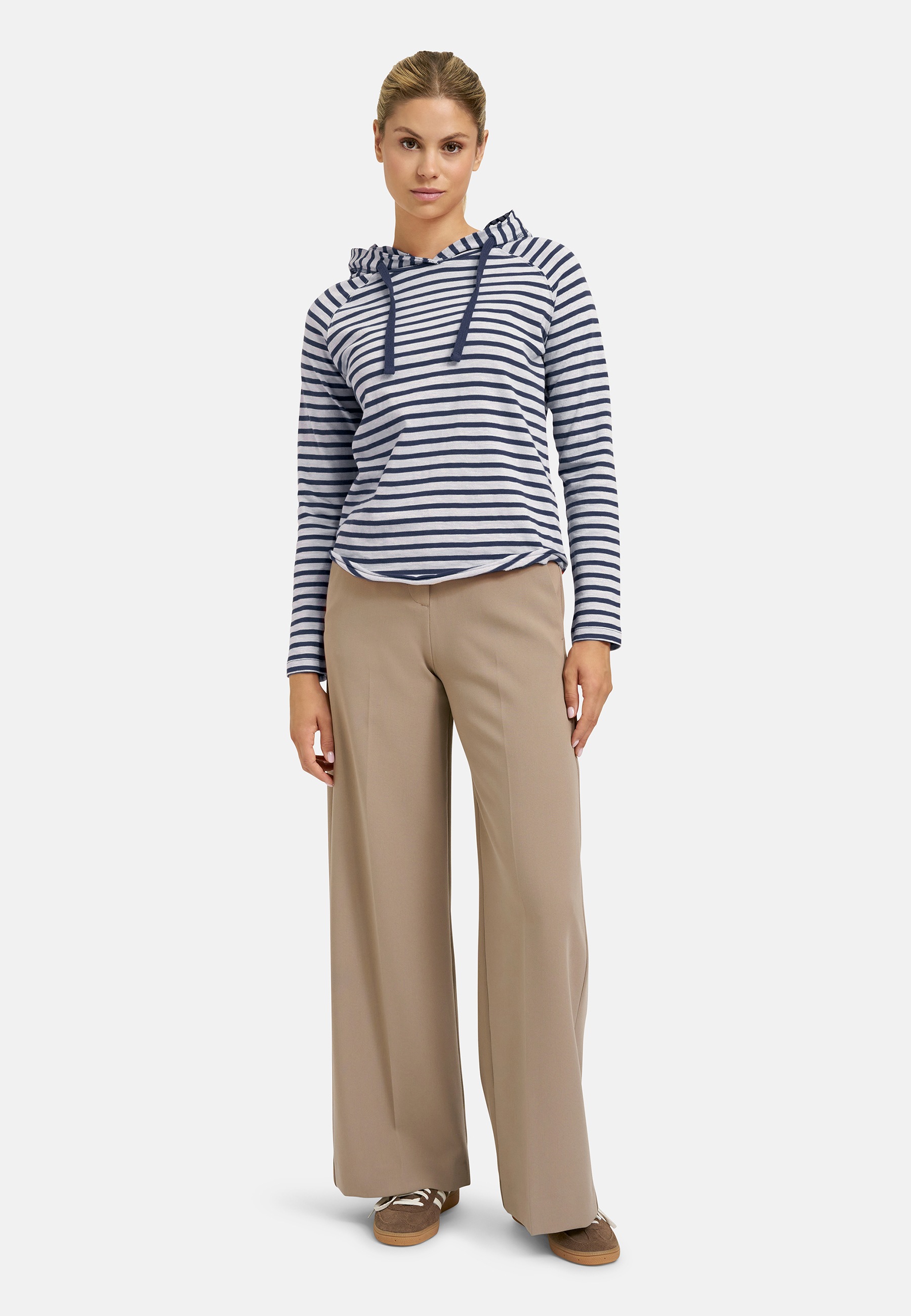 Smith & Soul Kapuzenshirt mit offenen Kanten am Saum