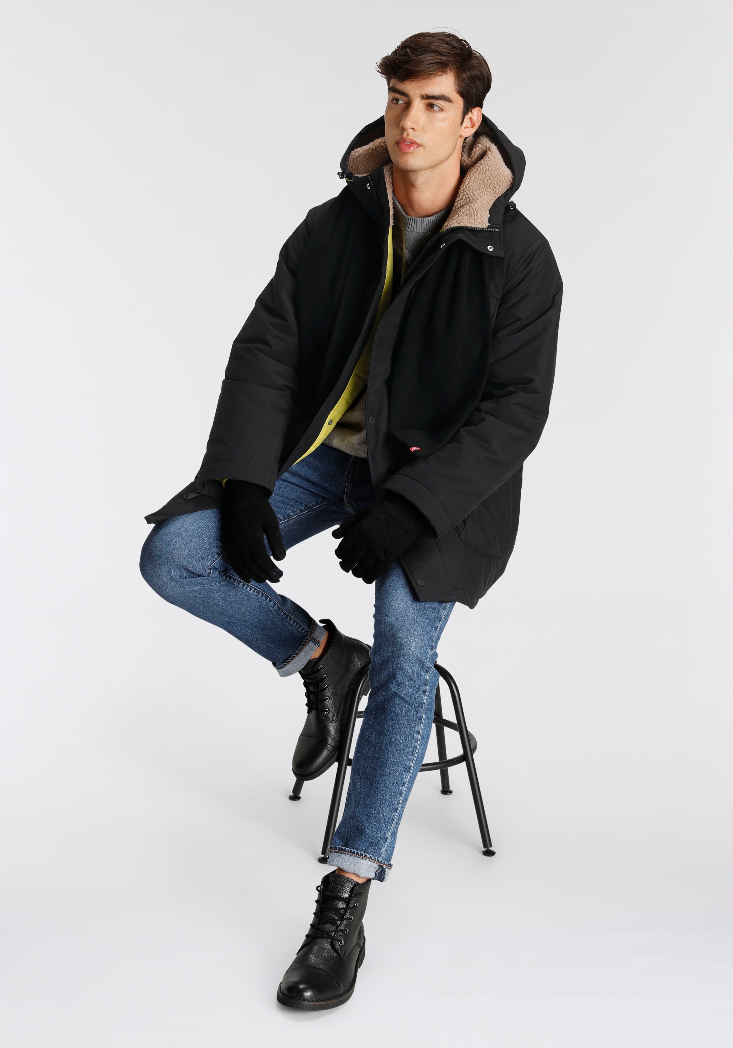 Thumbnail - Levis Strickhandschuhe "TOUCHSCREEN", mit Touchfunktion, einfache Bedienung von Smartphones an kalten Tagen