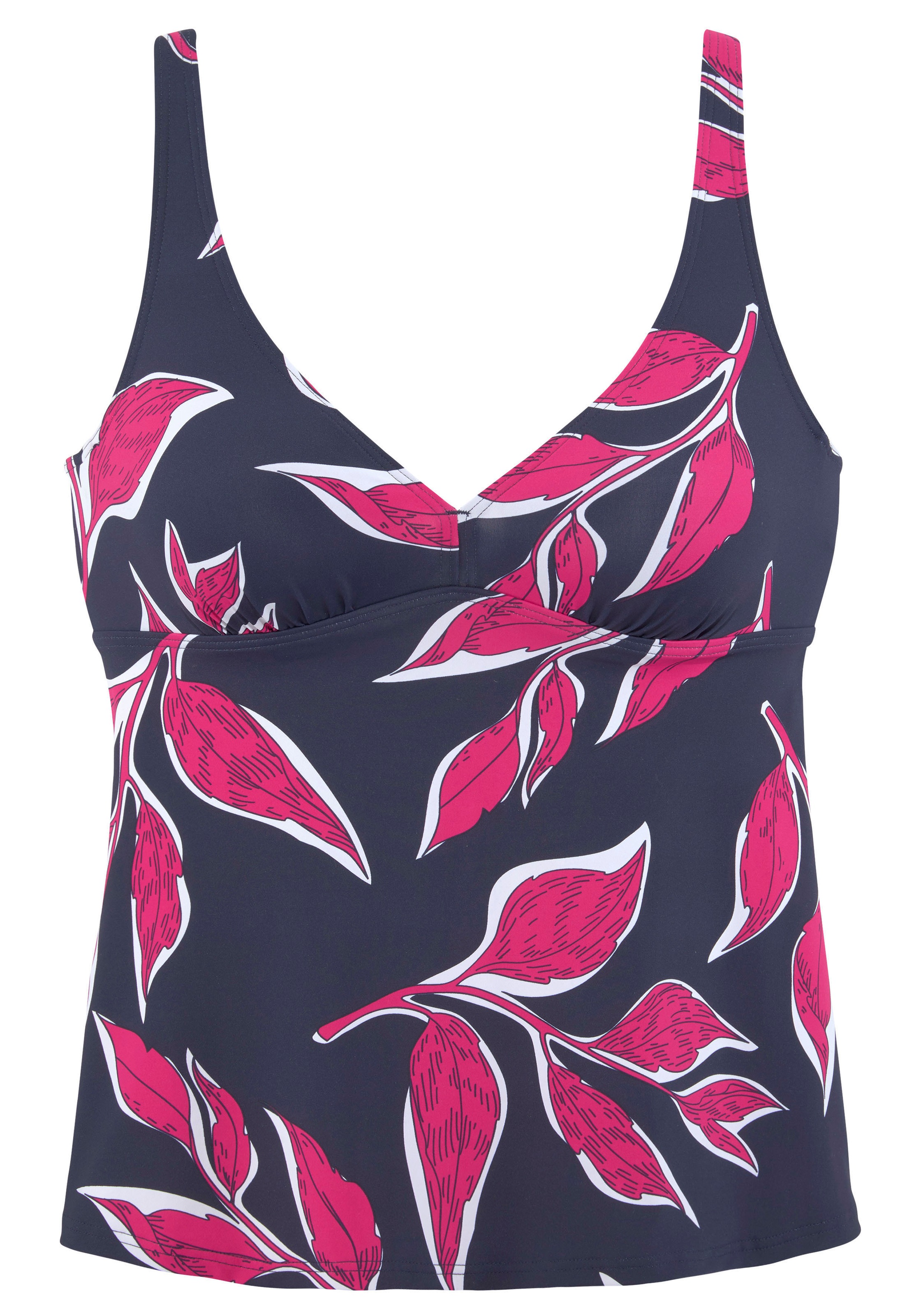 LASCANA Bügel-Tankini-Top "Cataleya" im Blätter-Design