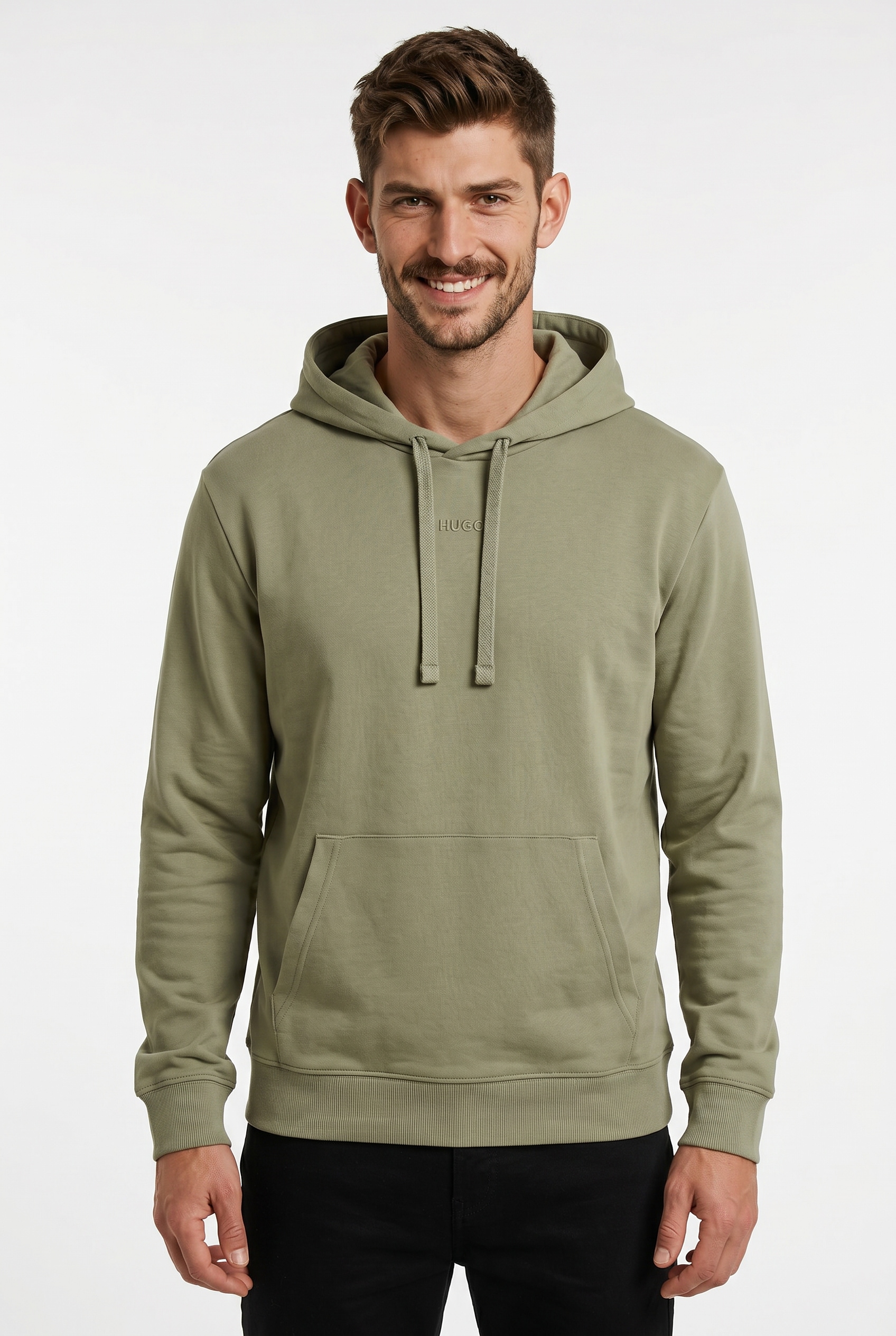 HUGO Kapuzensweatshirt "Dapo", Kapuze mit Kordelzug, Relaxed Fit, HUGO Logo