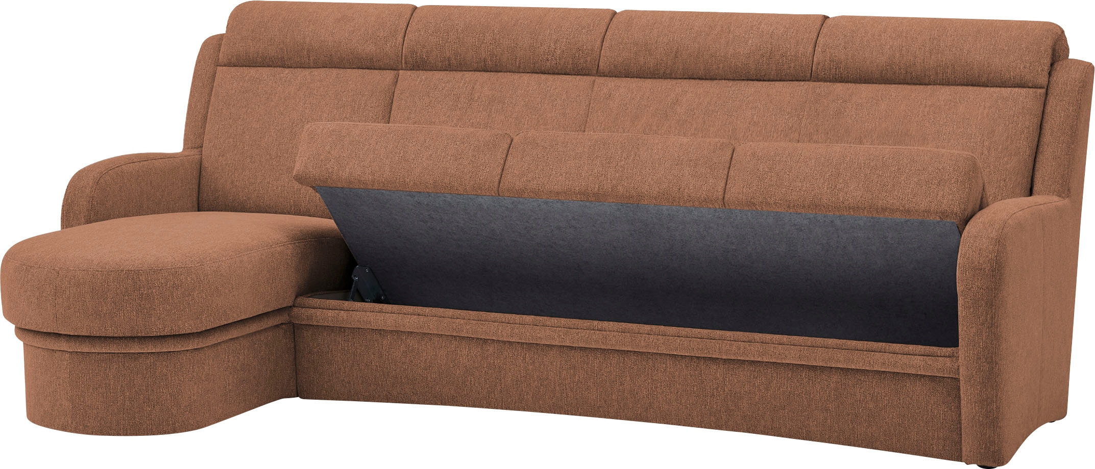 VILLA BECK Ecksofa »Varese L-Form«, (2 St.), Kopfteilverstellung, wahlweise mit Sitzvorzug, in Sitzhöhe 46 cm