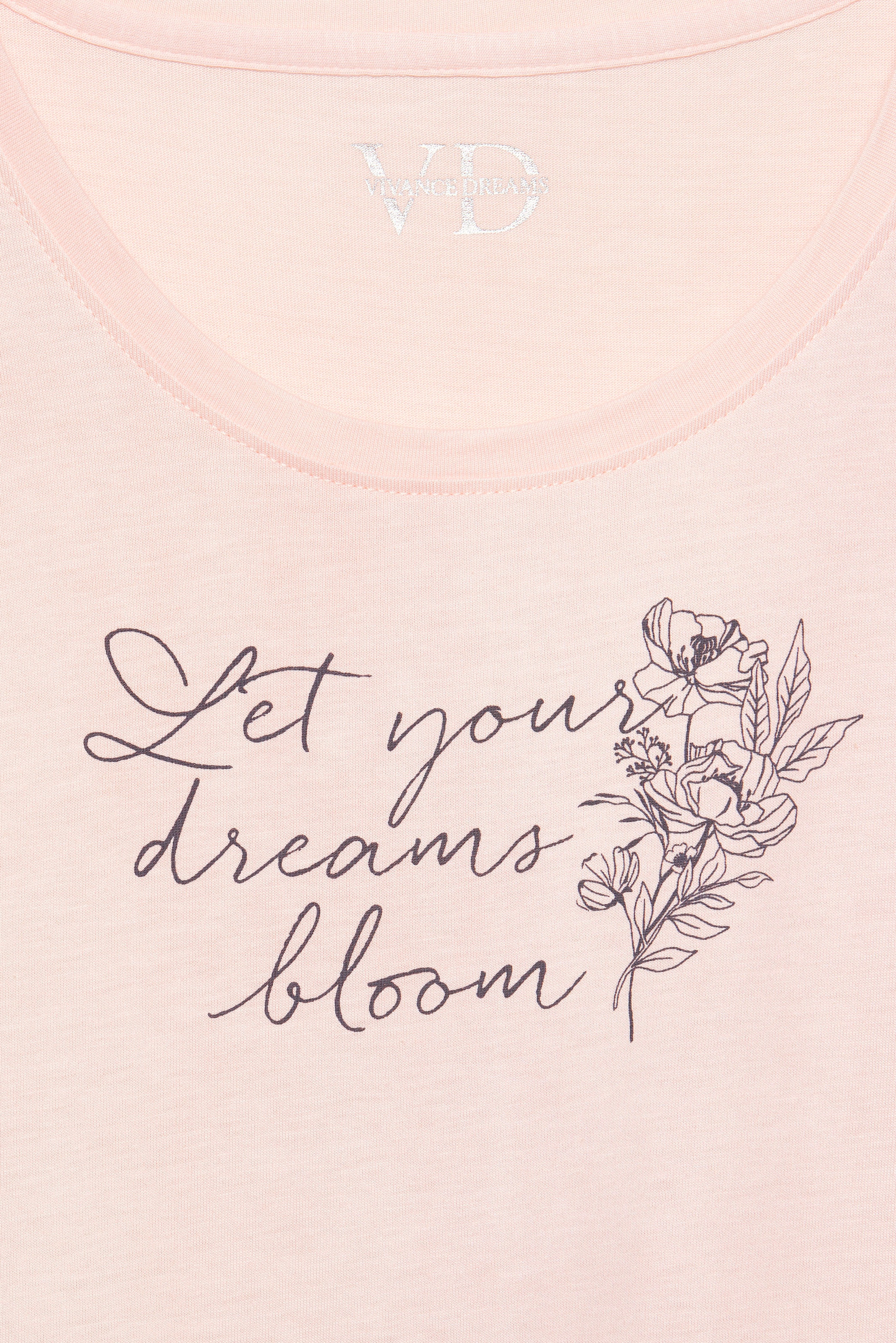 Vivance Dreams Pyjamaoberteil, mit Frontdruck