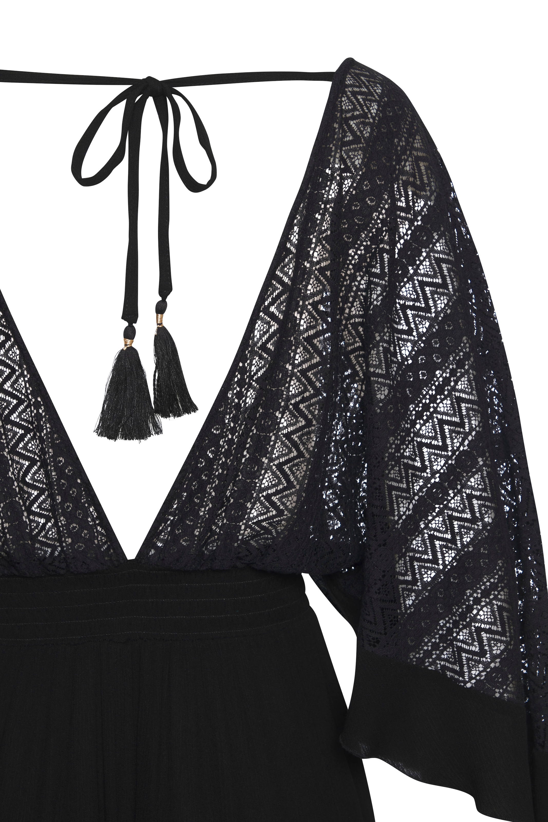 LASCANA Maxikleid, mit Smokbund
