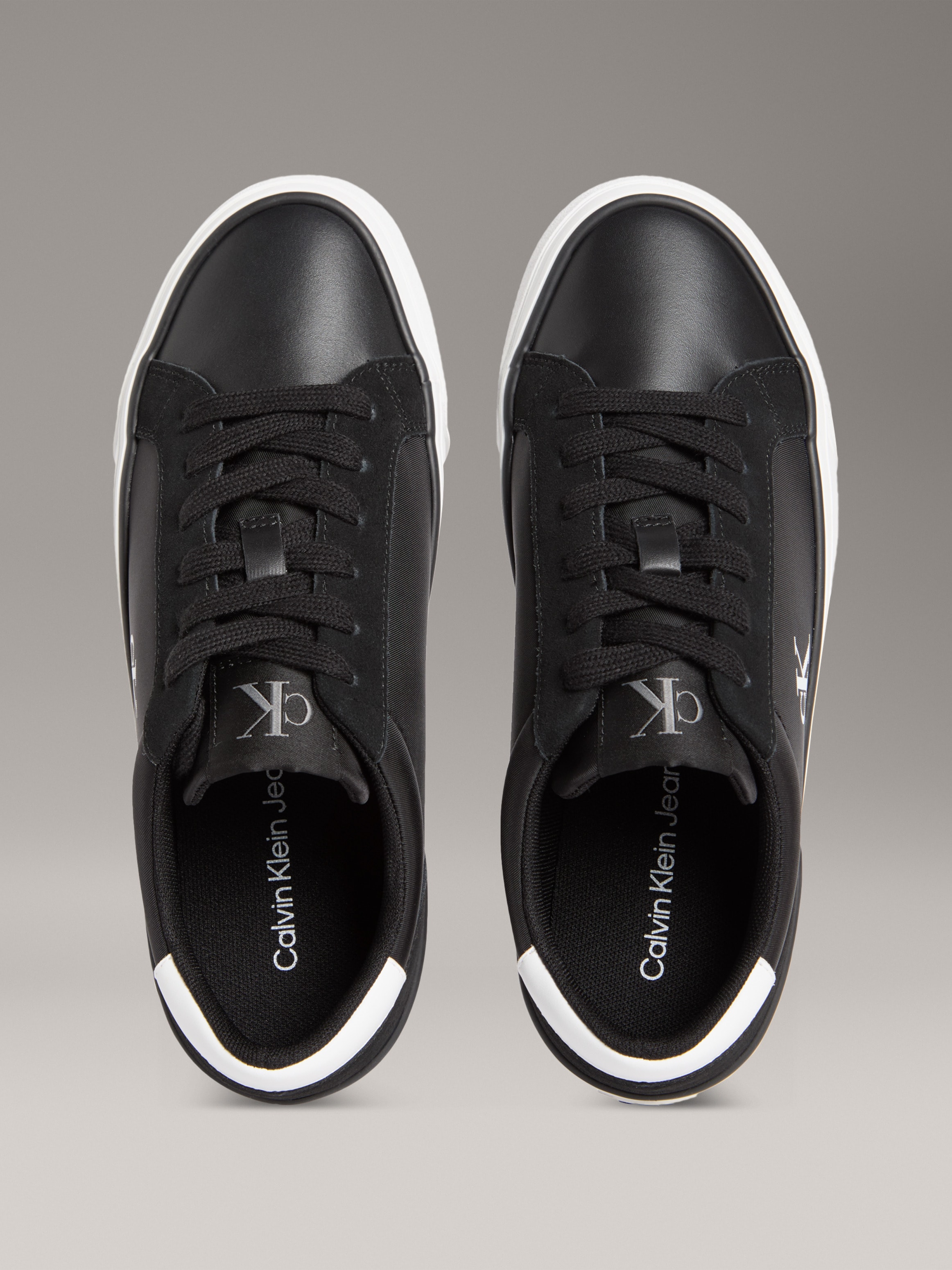 Calvin Klein Jeans Plateausneaker »VULC FLATFORM MG NYLON MIX«, Schnürschuh, Halbschuh, Freizeitsneaker mit softem Schaftrand