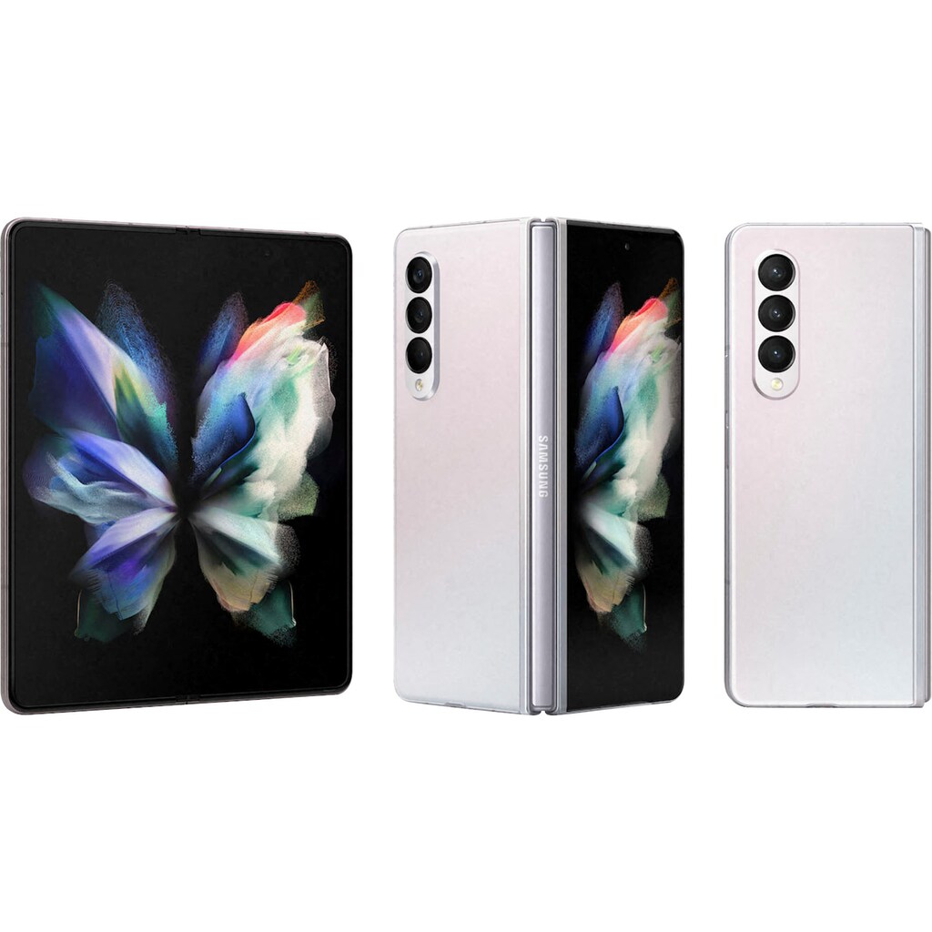 Samsung Smartphone »Galaxy Z Fold 3, 5G 256GB«, Phantom Silver, 19,19 cm/7,6 Zoll, 256 GB Speicherplatz, 12 MP Kamera