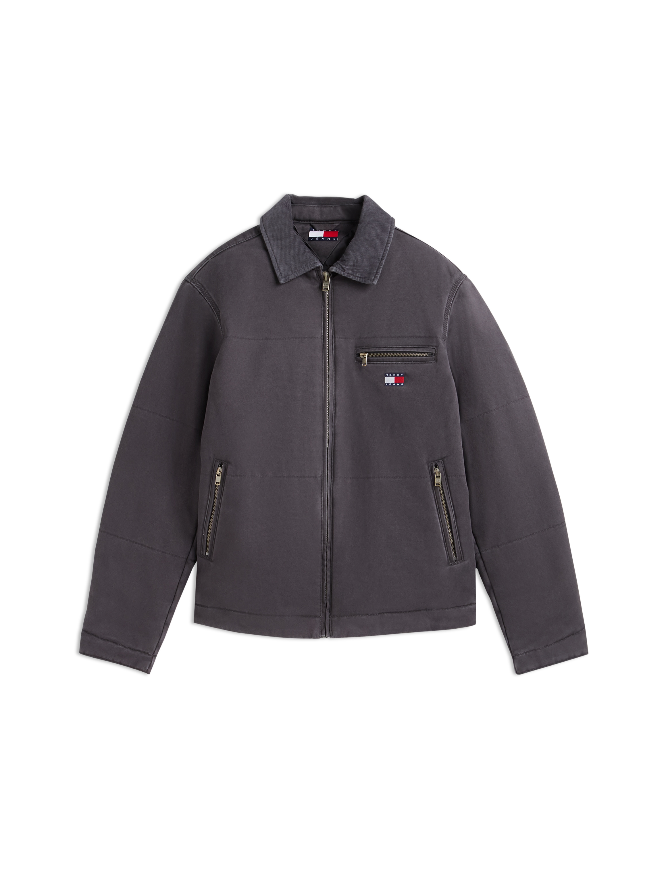 Tommy Jeans Anorak »QUILTED COTTON JACKET« ohne Kapuze Regular fit mit Reißverschlusstaschen