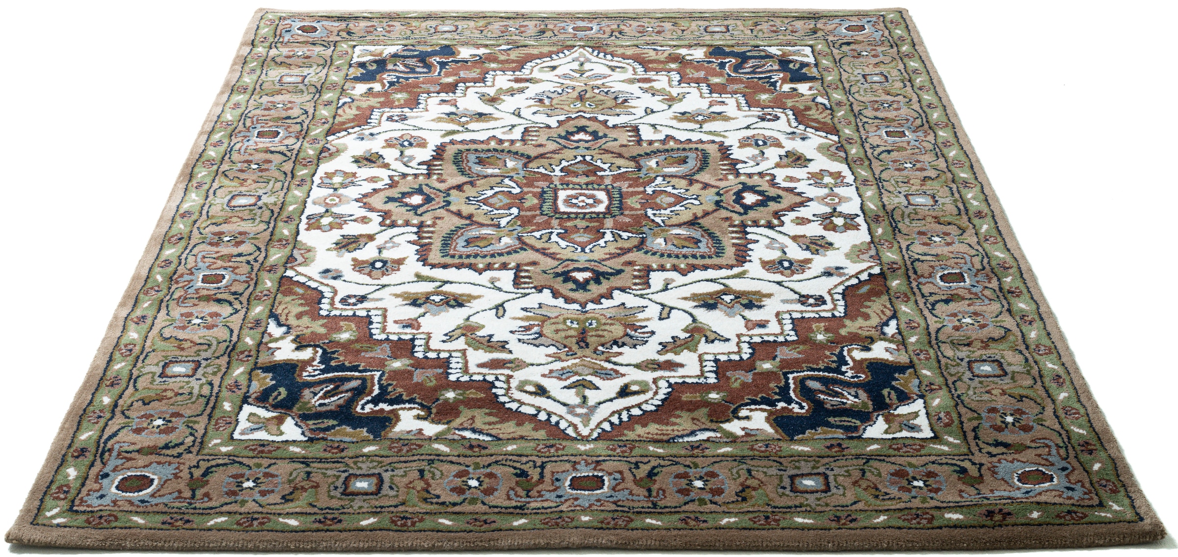 my home Wollteppich "Aman" rechteckig 14 mm Höhe reine Wolle, Orient-Optik, günstig online kaufen