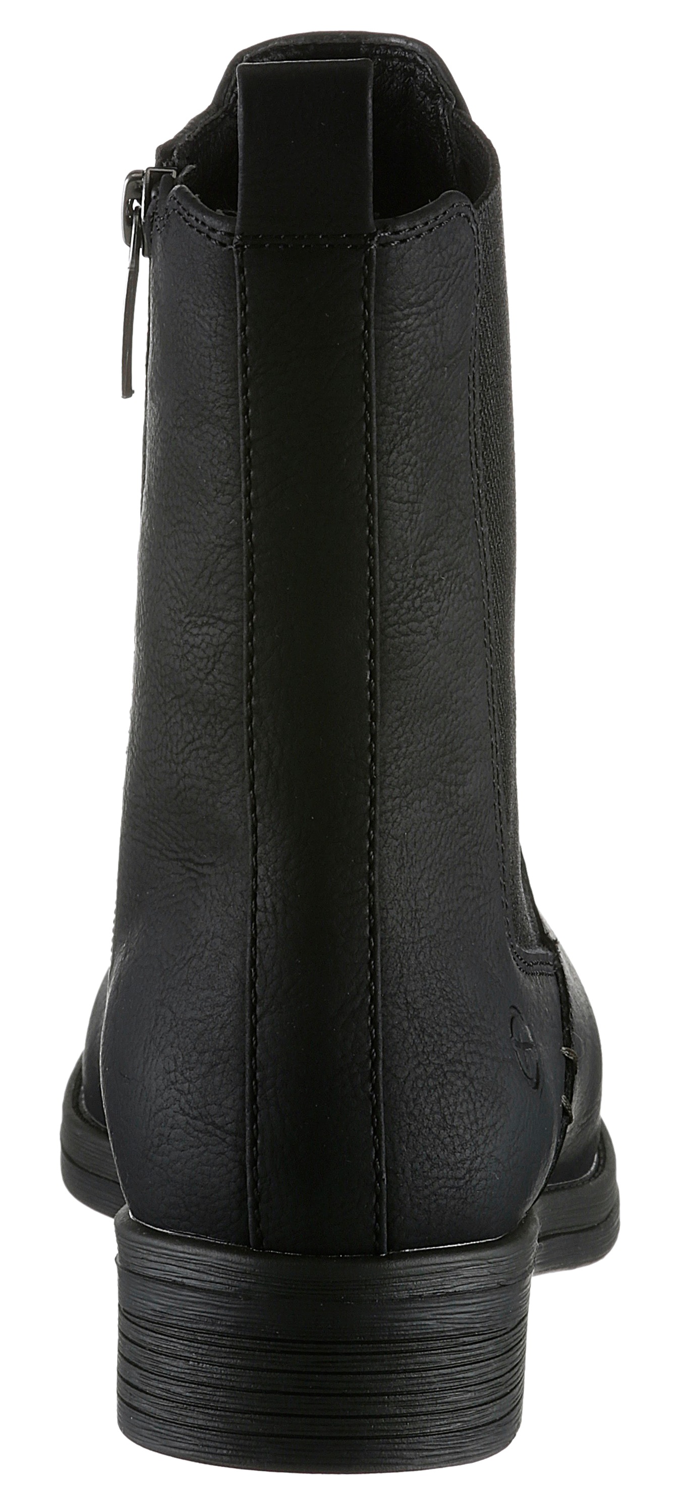 Tamaris Chelseaboots, Blockabstz, Stiefelette, Businesschuh mit T-Logoprägung