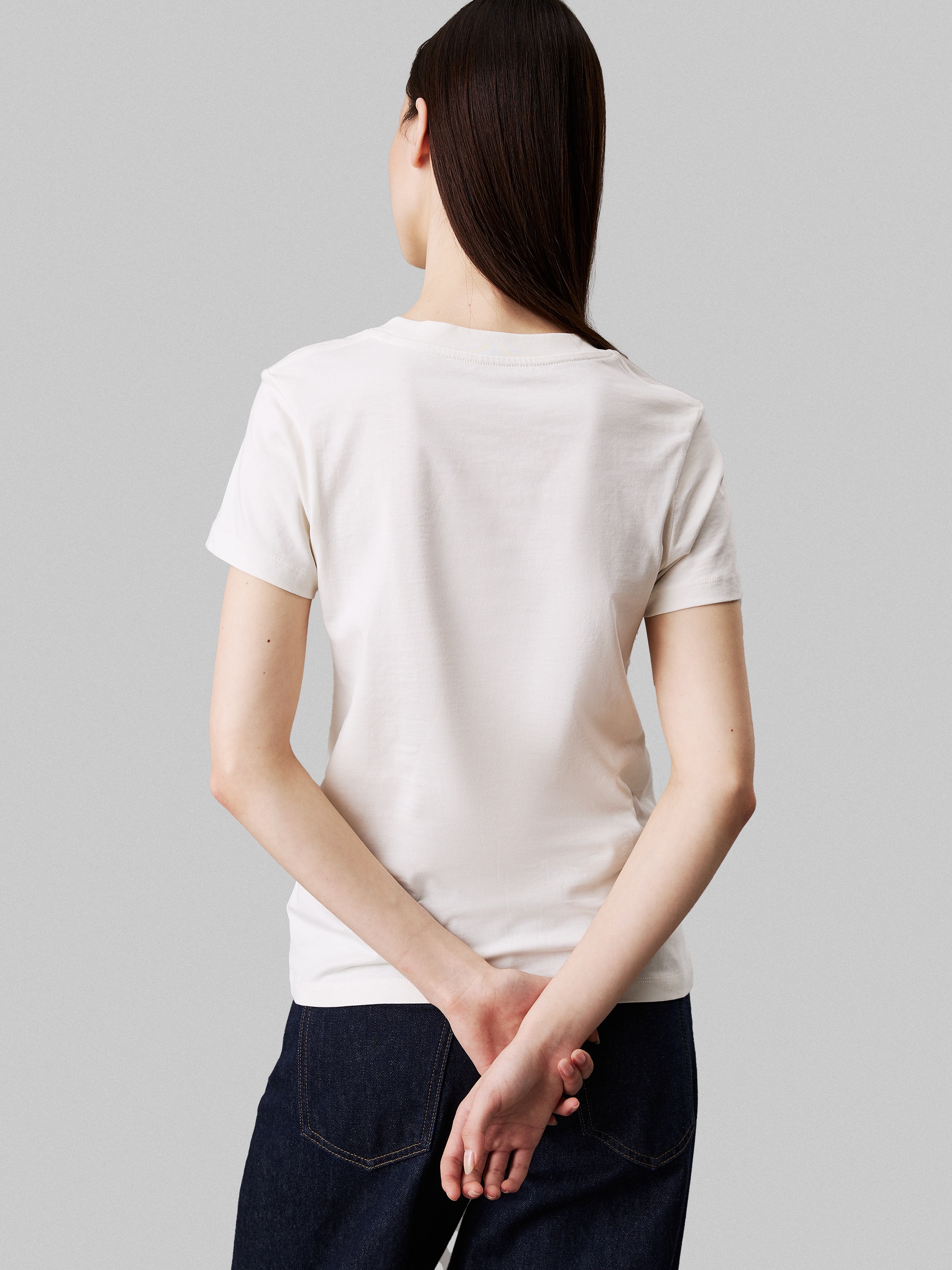 Calvin Klein Jeans Rundhalsshirt »GRADIENT CK SLIM TEE«, mit Logodruck