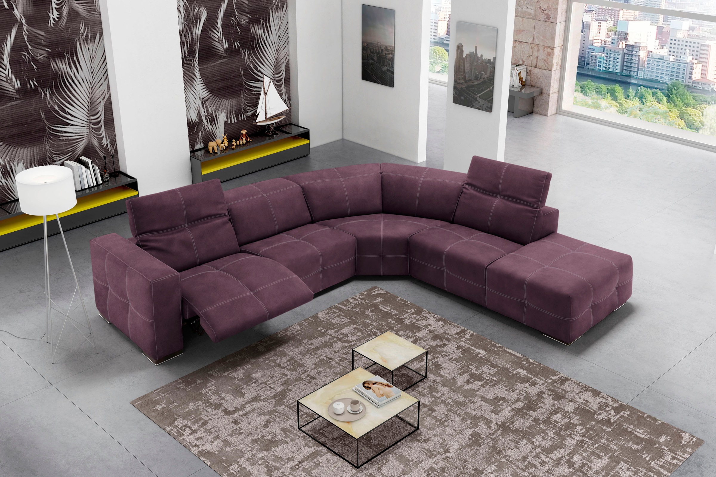 Egoitaliano Ecksofa "Sauvanne", wahlweise mit elektrischer Relaxfunktion, K günstig online kaufen