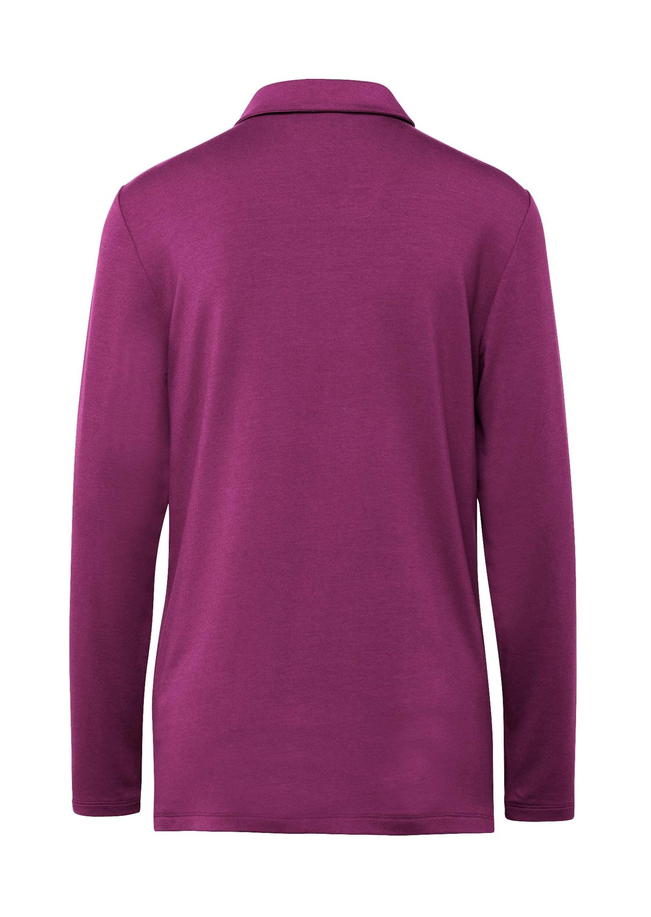 GOLDNER Poloshirt »Langarm Poloshirt mit Schmuckband an Knopfleiste«