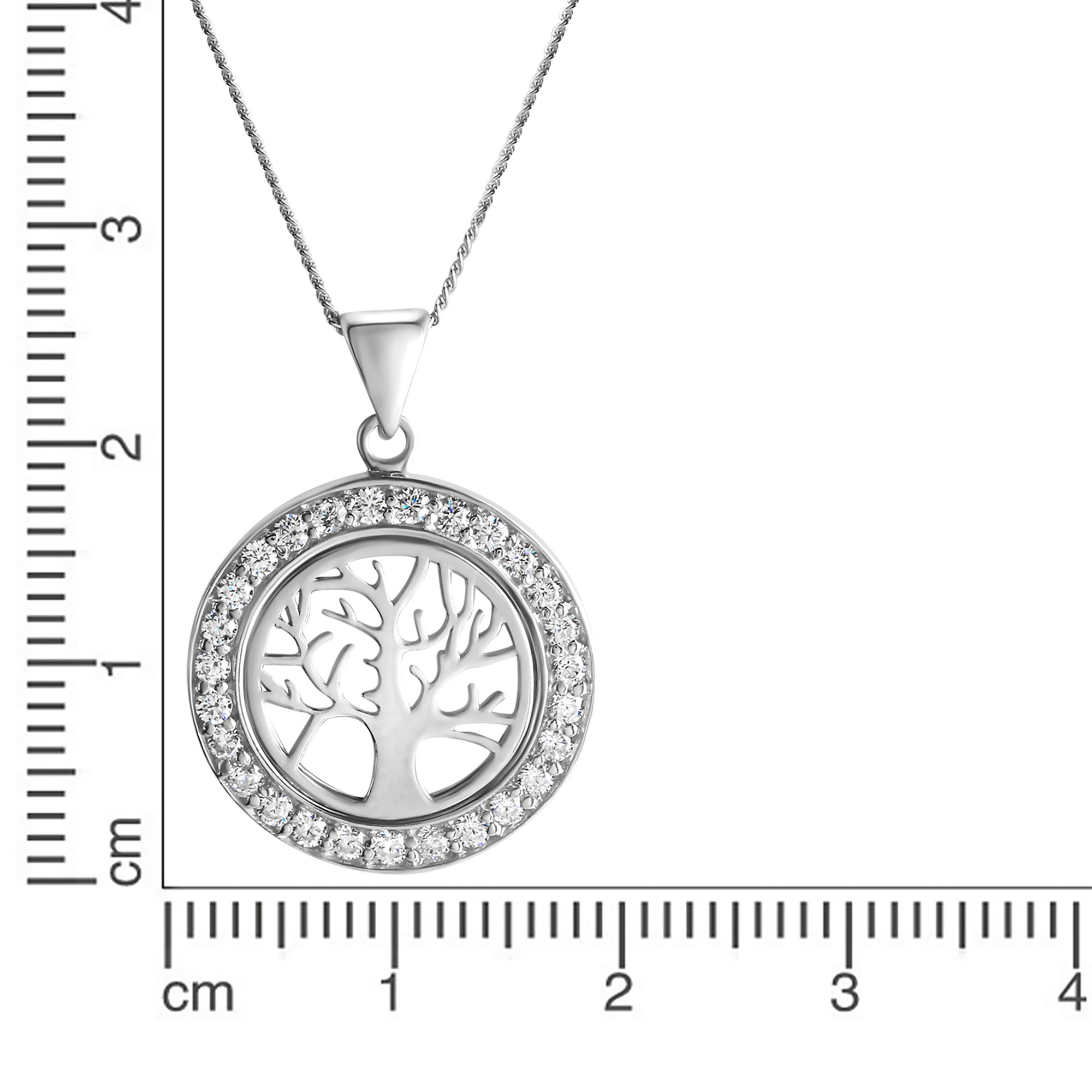 Vivance Kette mit Anhänger »925-Sterling Silber rhodiniert«