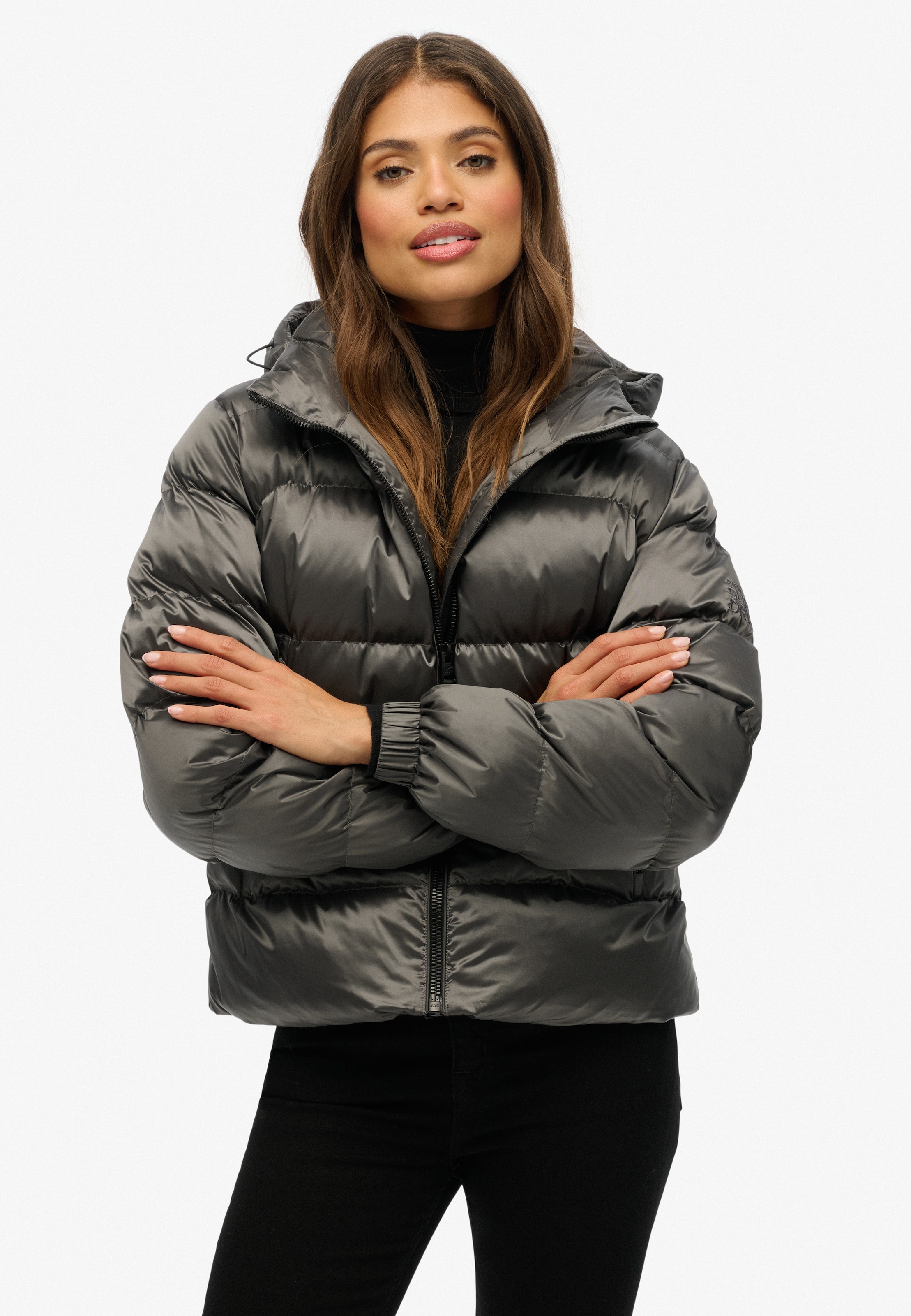 Superdry Steppjacke "HOODED LUXE SPORTS PUFFER" mit Kapuze günstig online kaufen