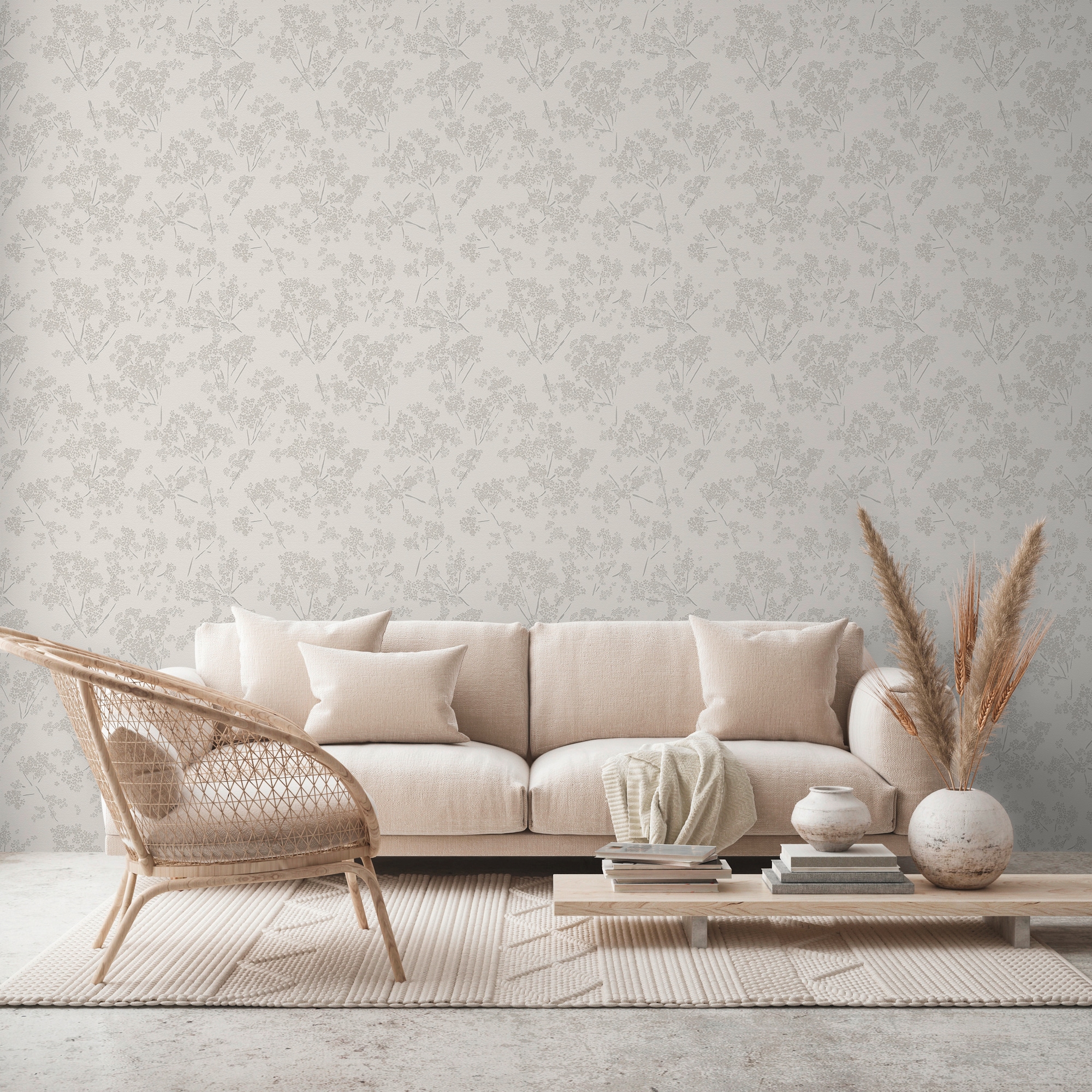 A.S. Création Vliestapete "Casual Living Blümchen-Tapete Mustertapete Floral Blumen" Matt Strukturiert Vliestapete Blumentapete Für Schlafzimmer